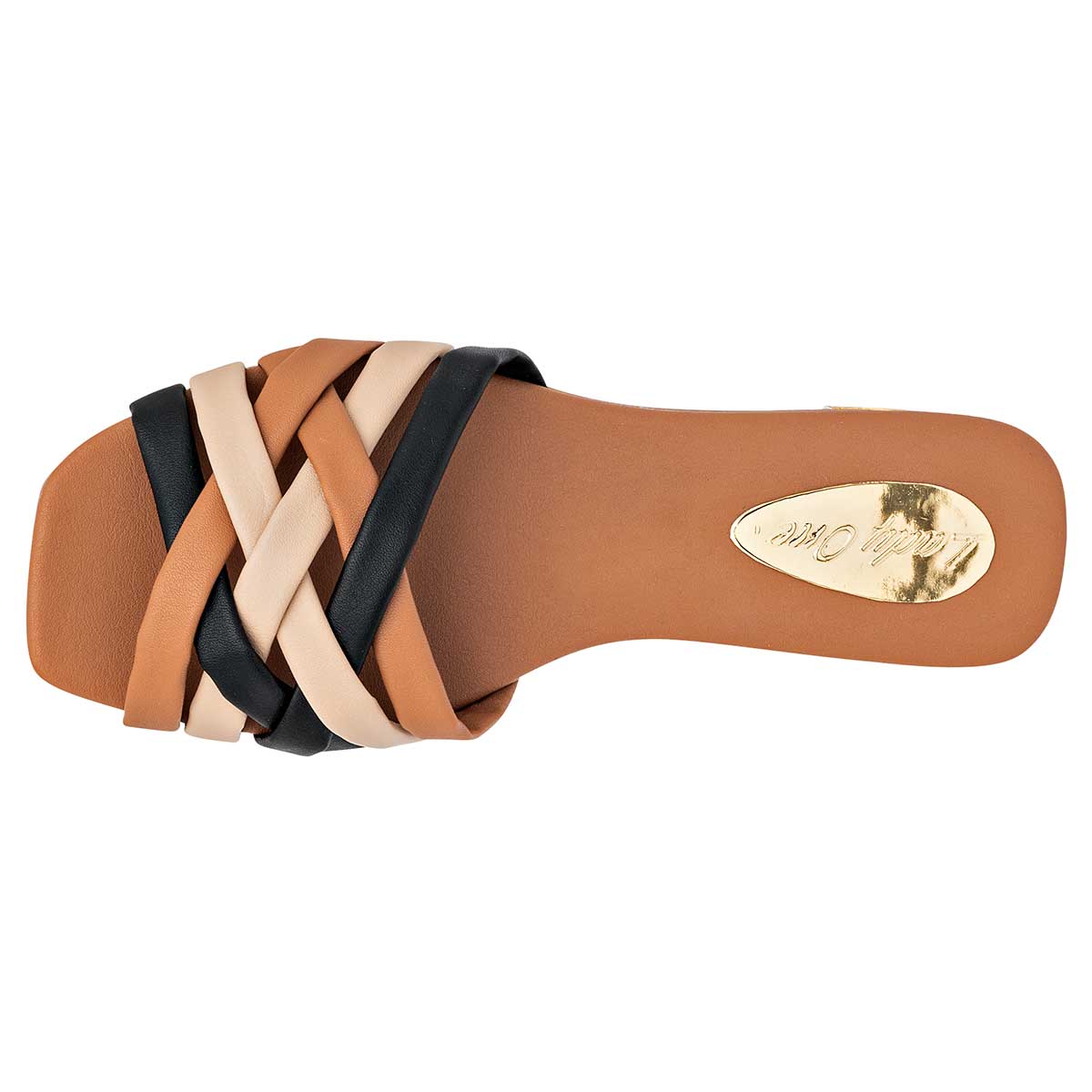 Sandalias de piso Exterior Sintético Color Camel Para Mujer De RBCOLLECTION