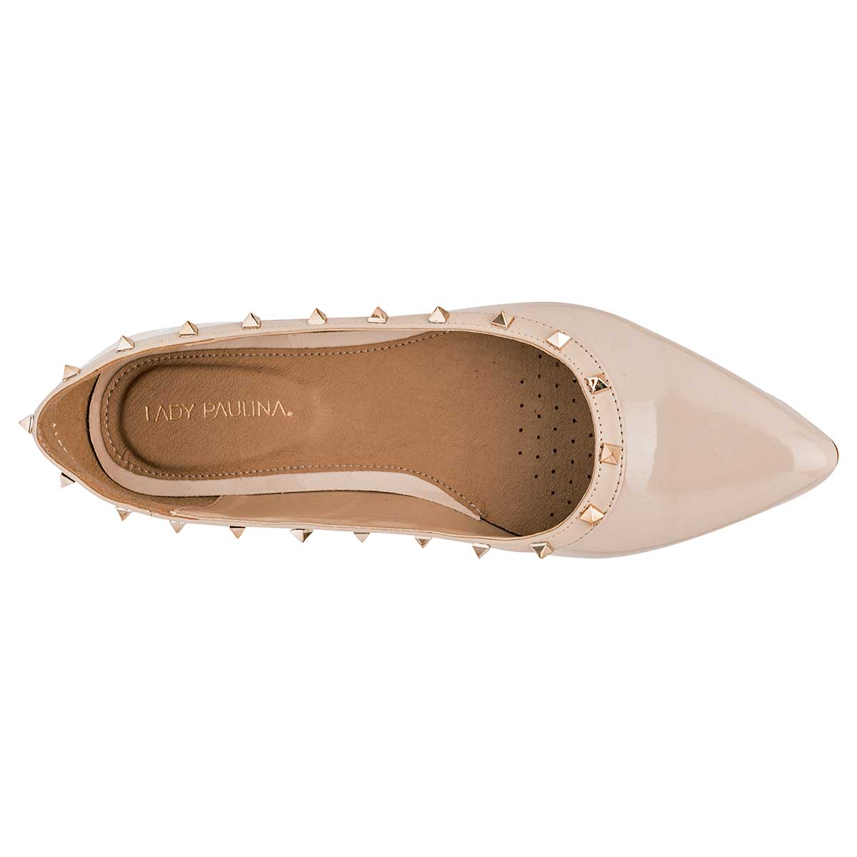 Flats puntales Exterior Piel sintética Color Beige Para Mujer De Lady Paulina