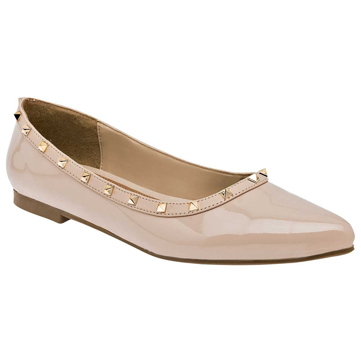 Flats puntales Exterior Piel sintética Color Beige Para Mujer De Lady Paulina