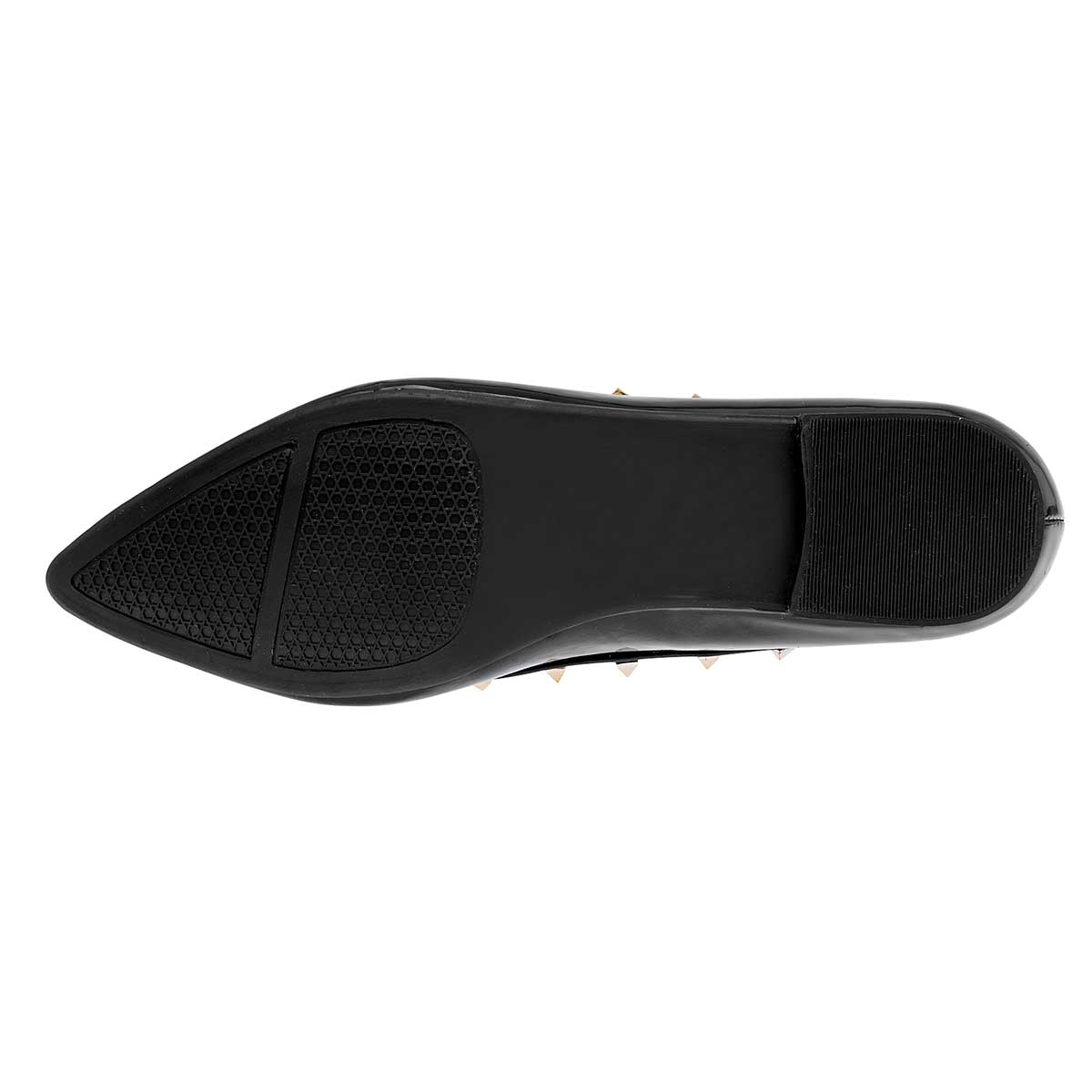 Flats puntales Exterior Piel sintética Color Negro De Charol Para Mujer De Lady Paulina