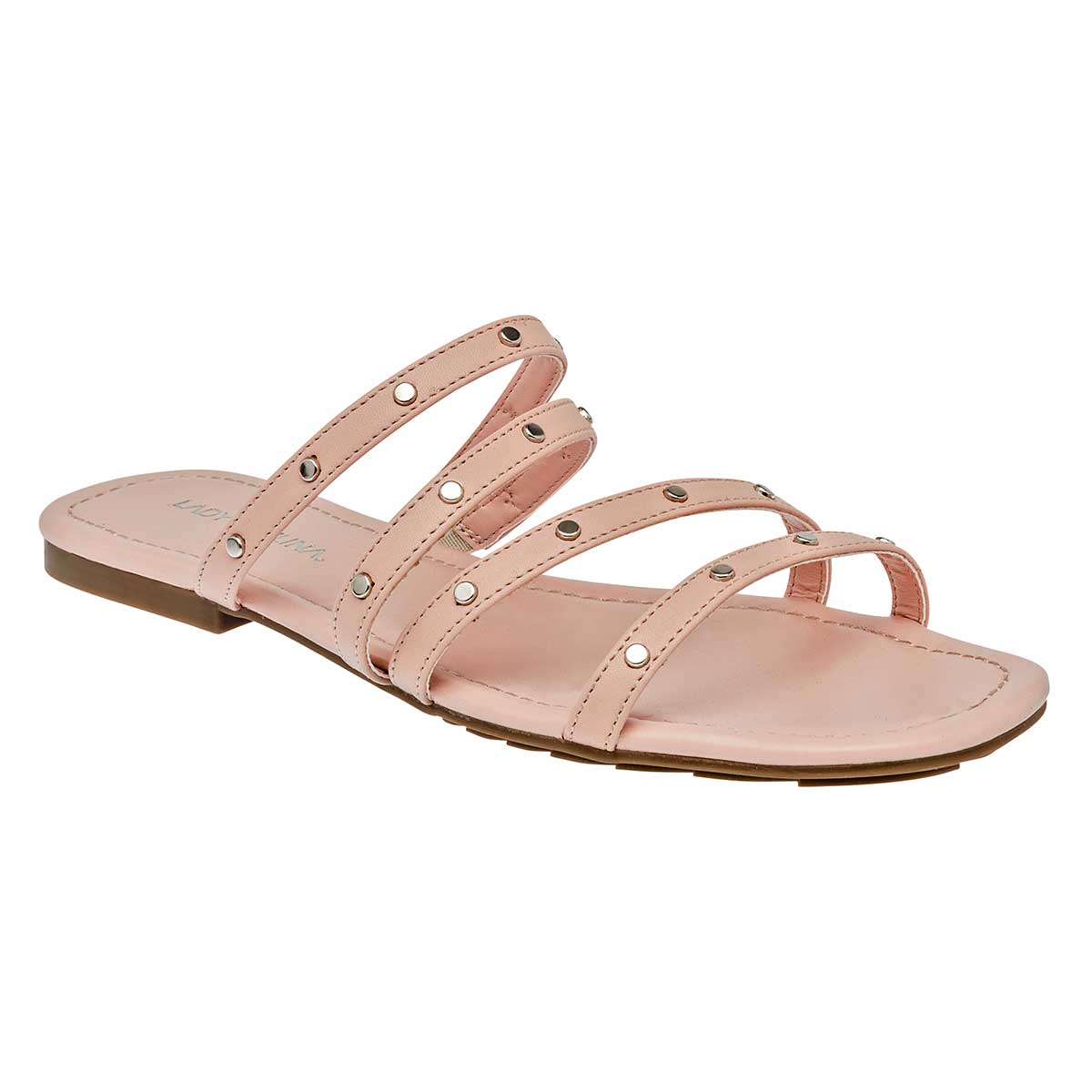 Sandalias de piso Exterior Sintético Color Beige Para Mujer De Lady Paulina