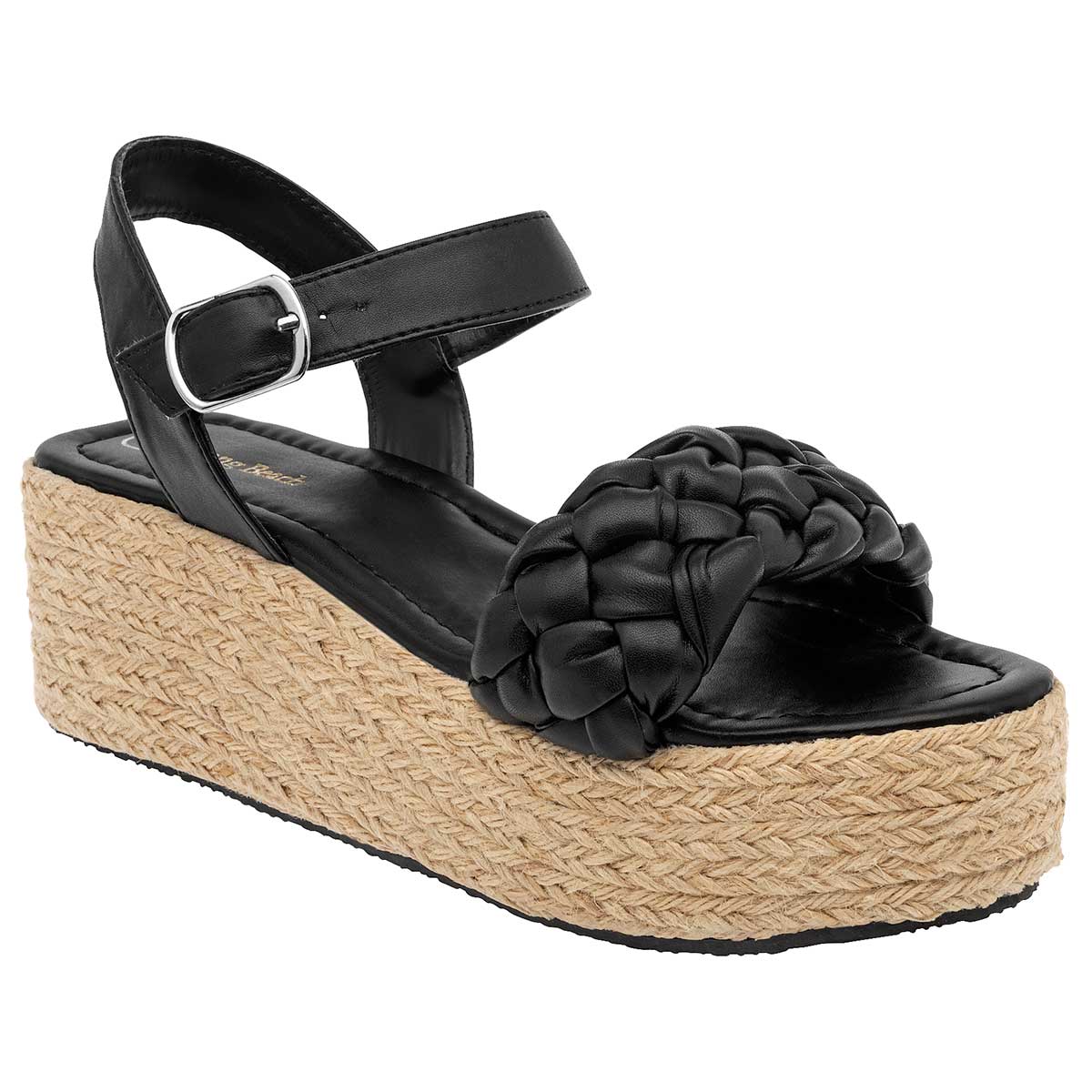 Sandalias con plataforma Exterior Sintético Color Negro Para Mujer De Long Beach