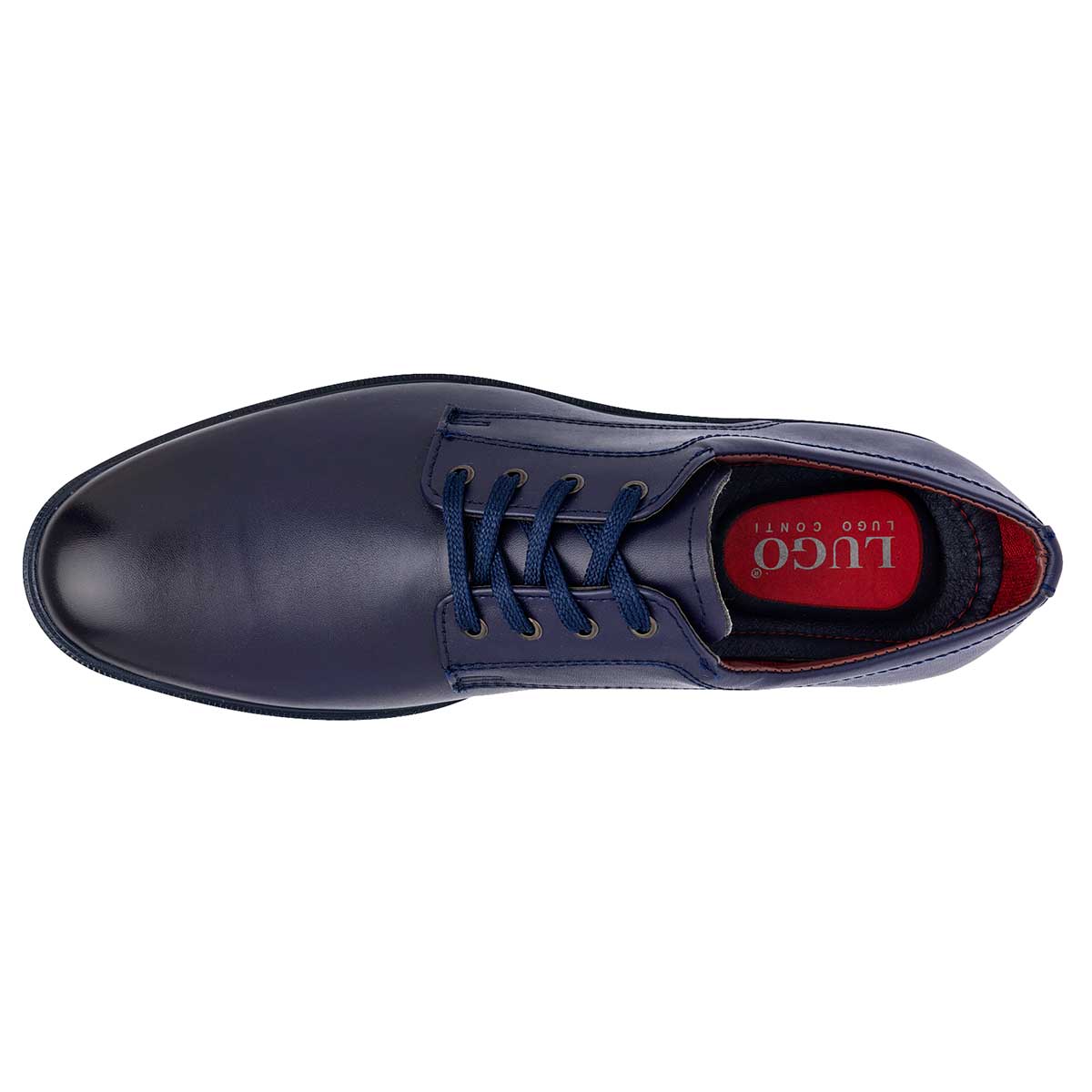 Oxfords Exterior Sintético Color Marino Para Hombre De Lugo Conti