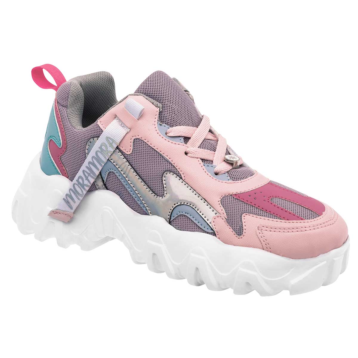 Tenis tipo deportivo Exterior Sintético Color Rosa Para Mujer De Moramora