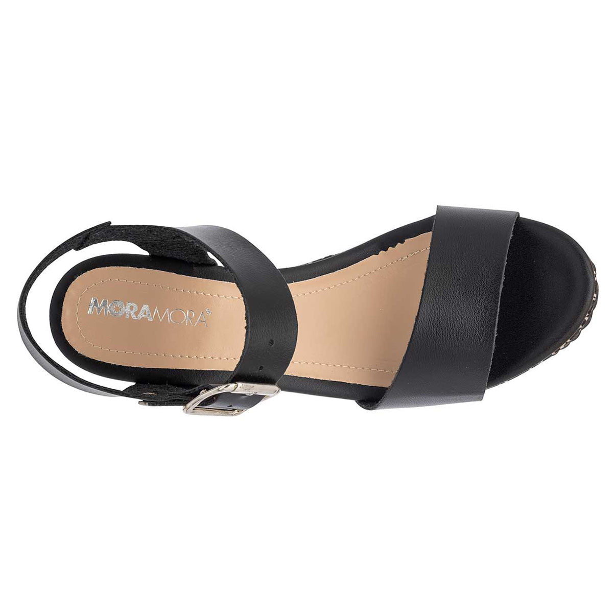 Sandalias con plataforma Exterior Piel sintética Color Negro Para Mujer De MORAMORA