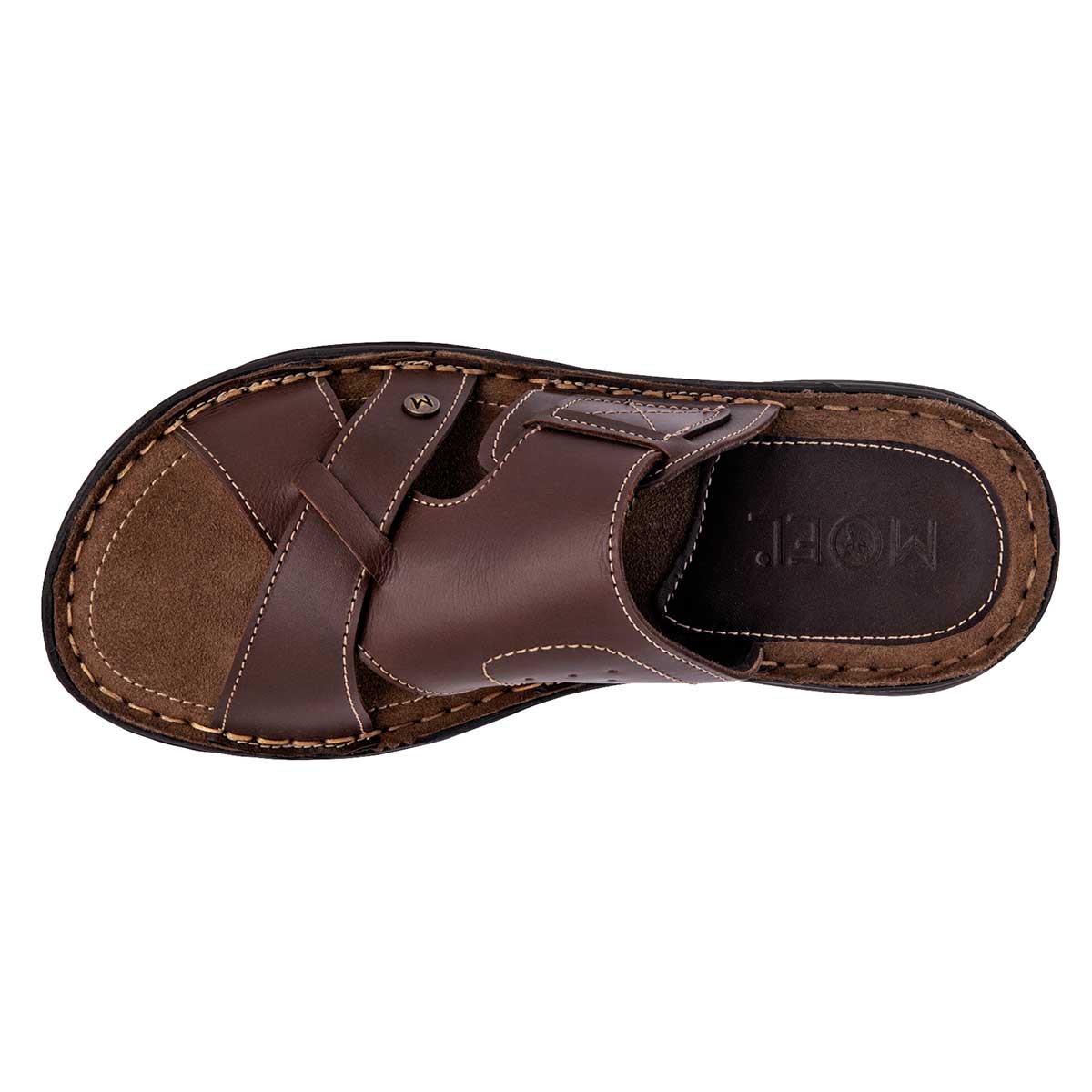 Sandalias Casuales Exterior Piel Color Café Para Hombre De RBCOLLECTION