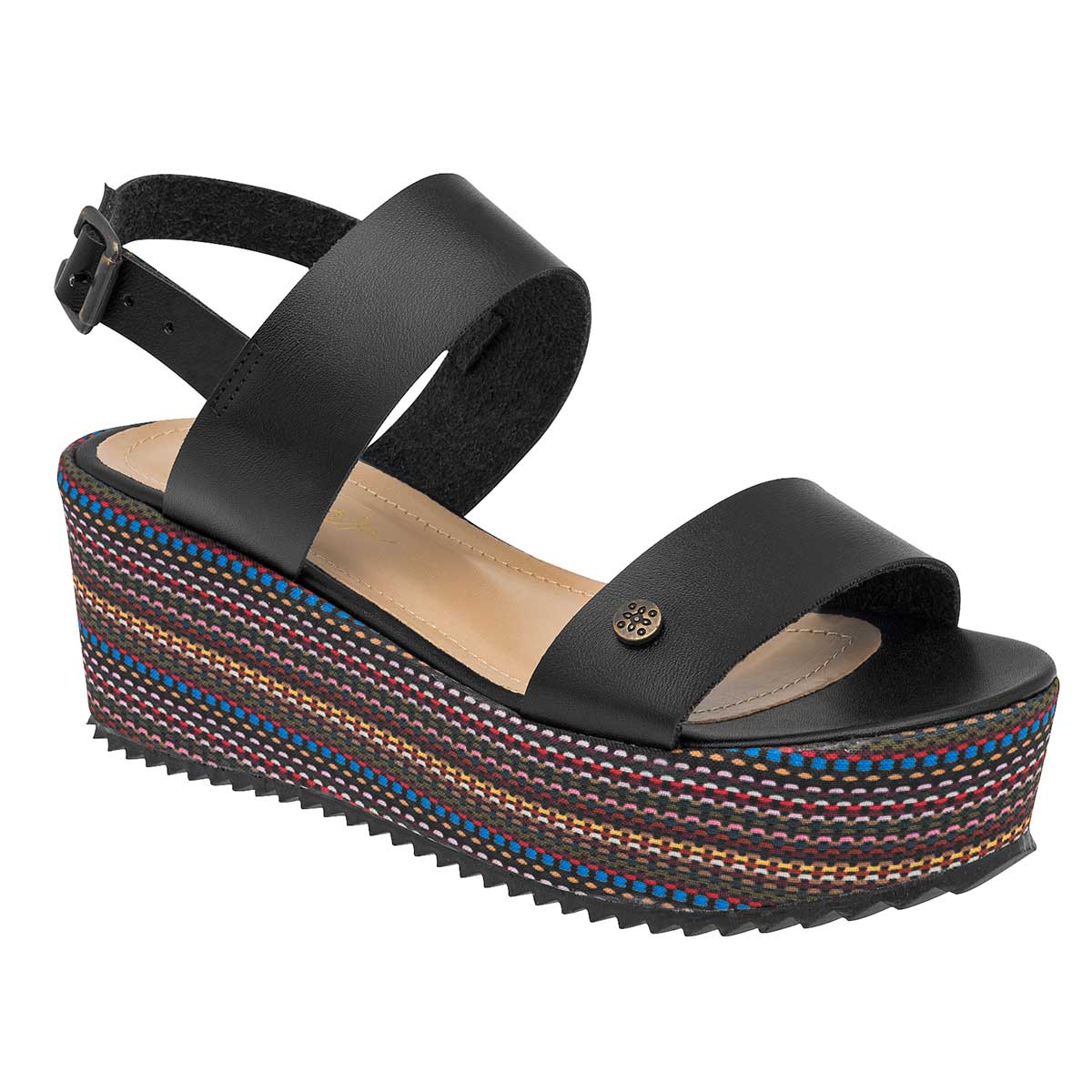 Sandalias con plataforma Exterior Sintético Color Negro Para Mujer De Mora Tierra