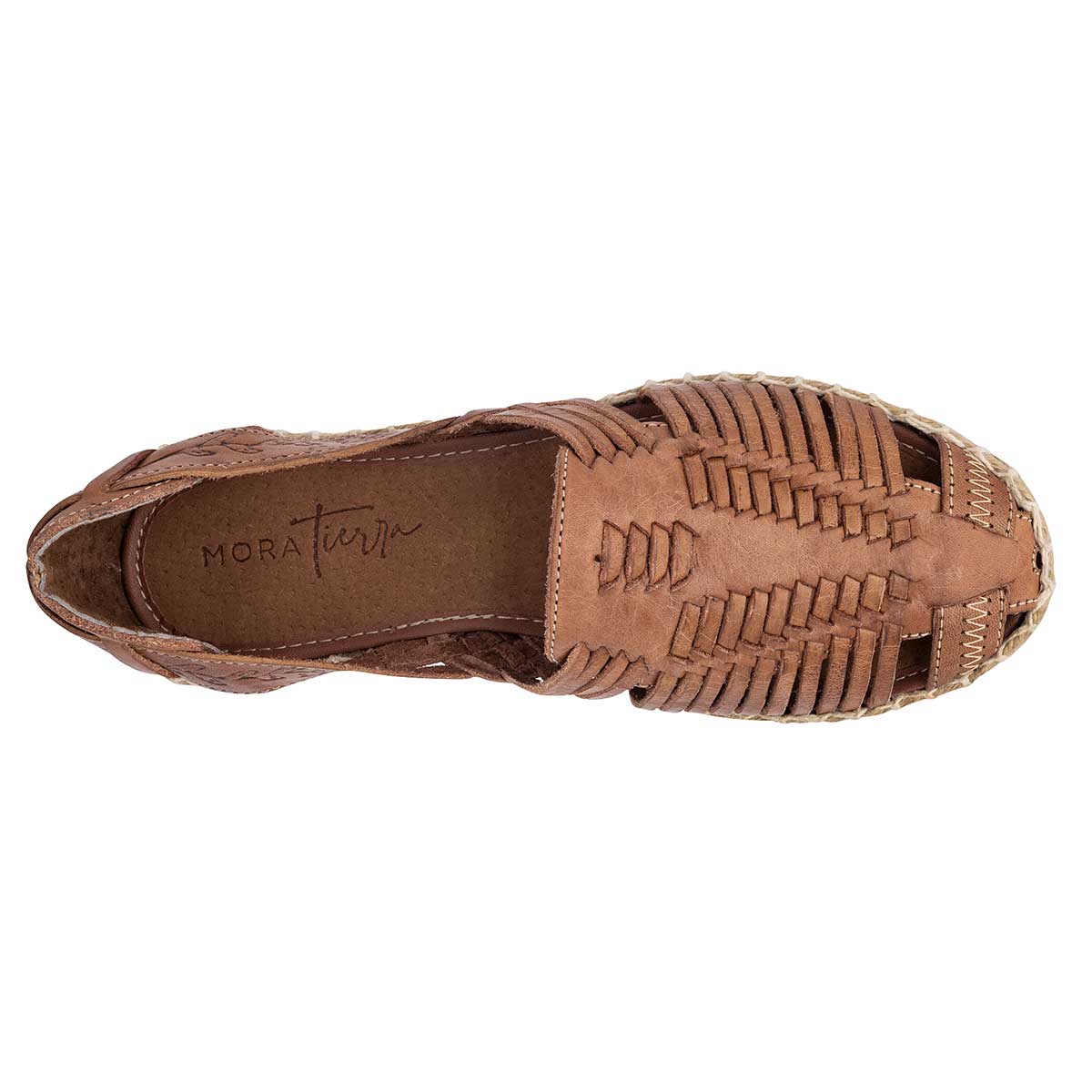 Sandalias de piso Exterior Piel Color Camel Para Mujer De Mora Tierra