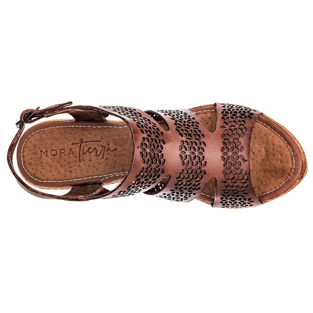 Sandalias con plataforma Exterior Piel Color Café Para Mujer De Mora Tierra