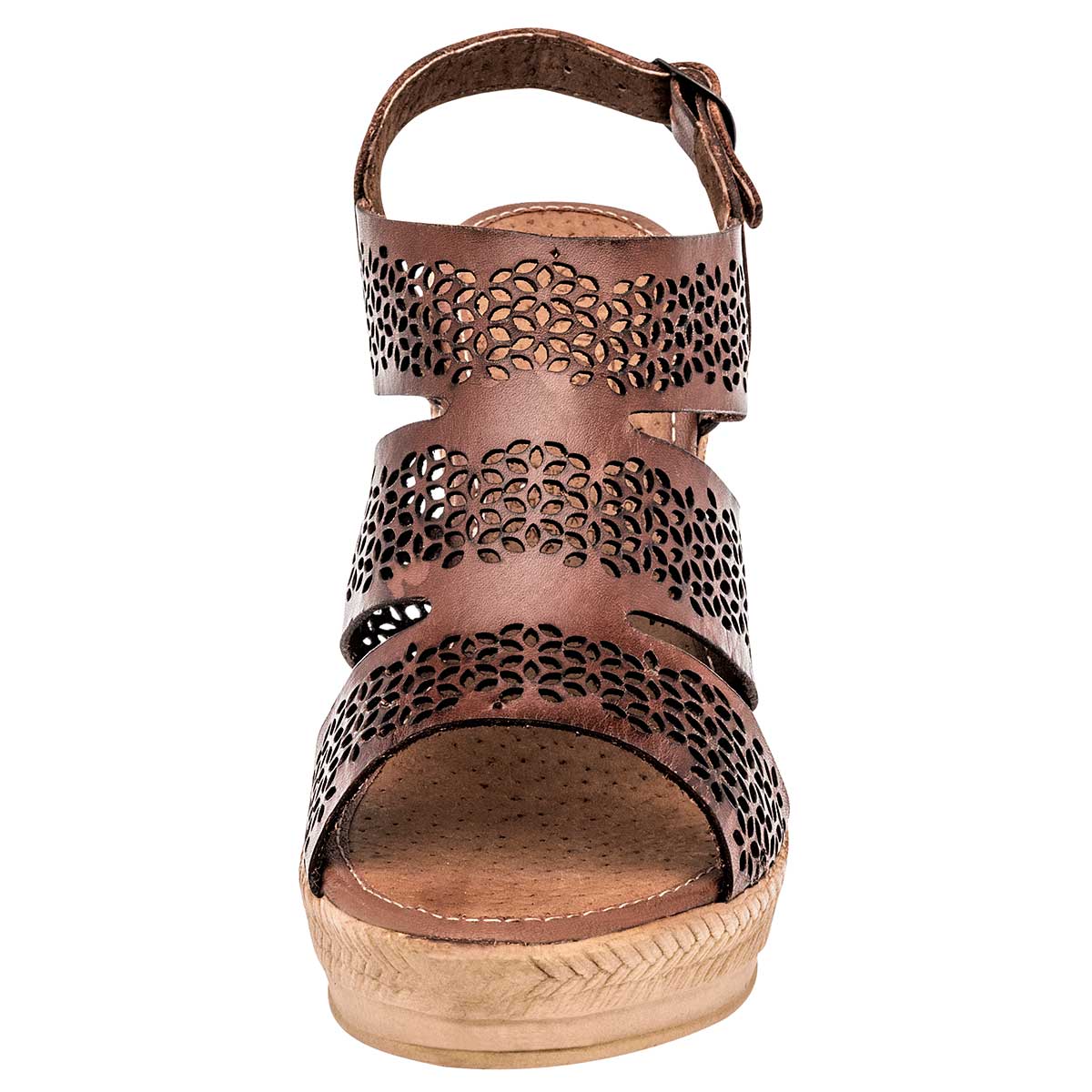 Sandalias con plataforma Exterior Piel Color Café Para Mujer De Mora Tierra