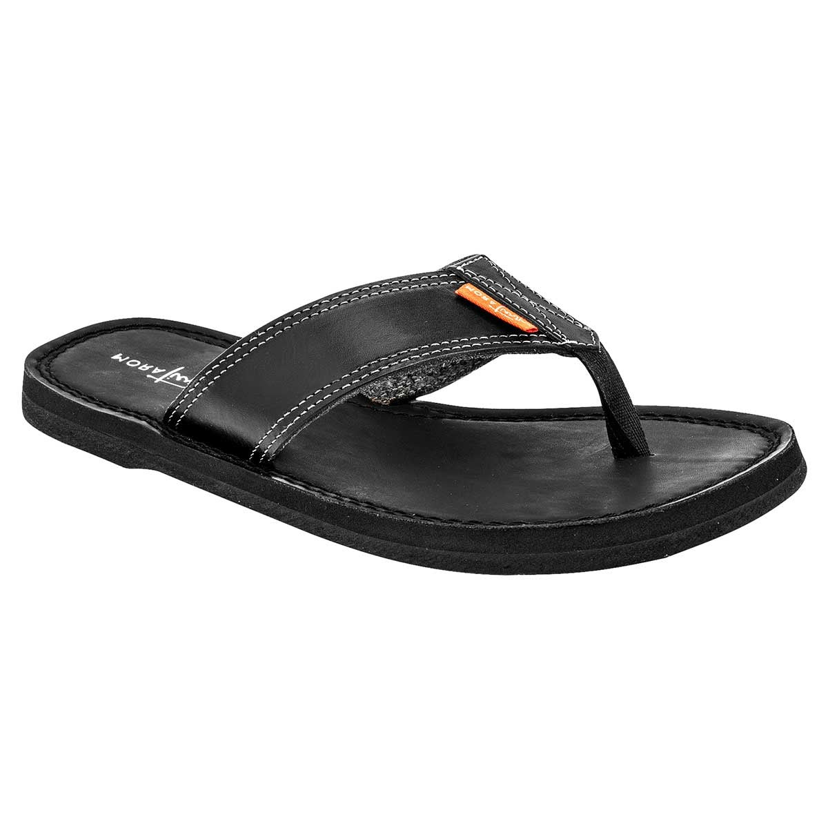 Sandalias Casuales Exterior Piel Color Negro Para Hombre De Mora Tierra