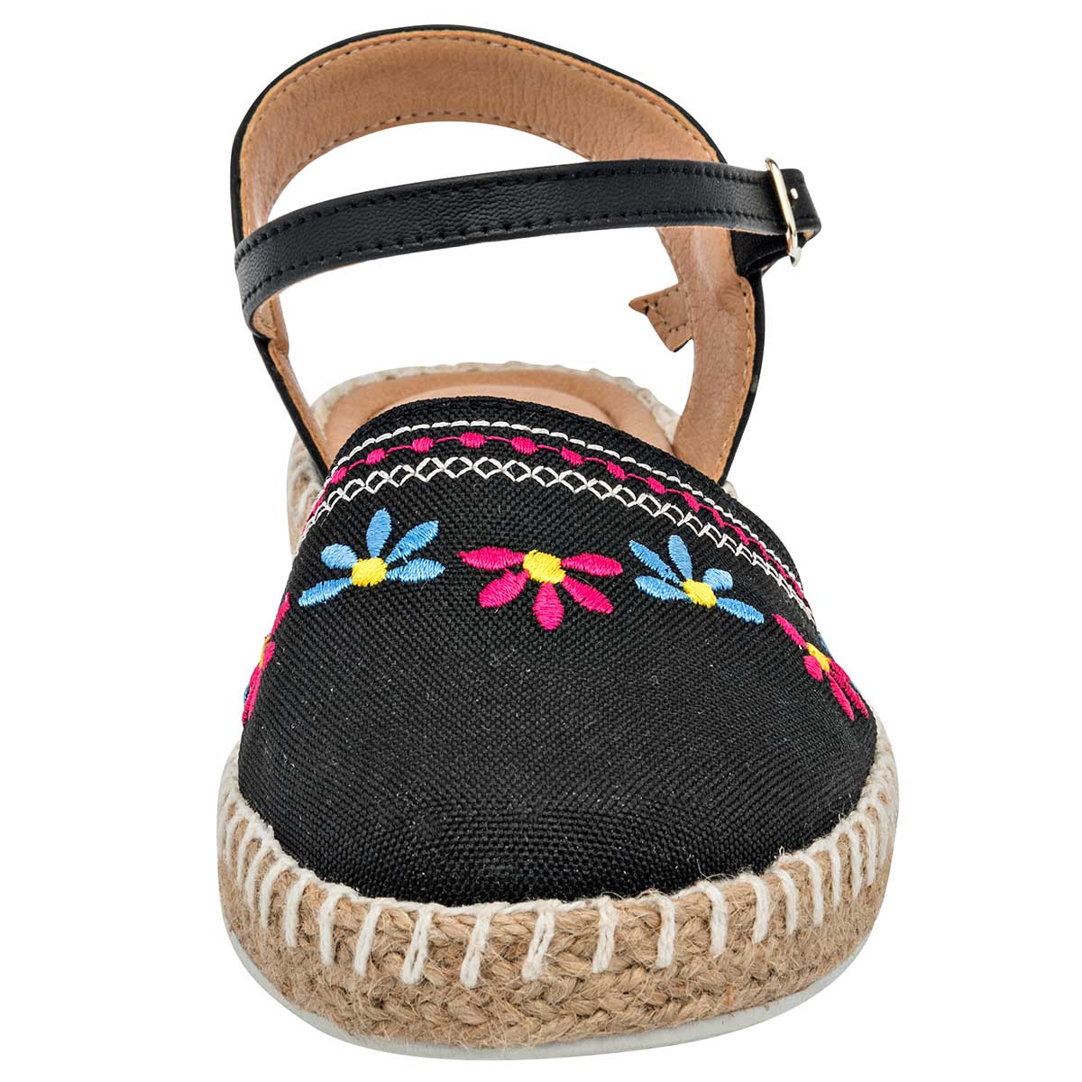 Sandalias de piso Exterior Textil Color Negro Para Mujer De Mora Tierra