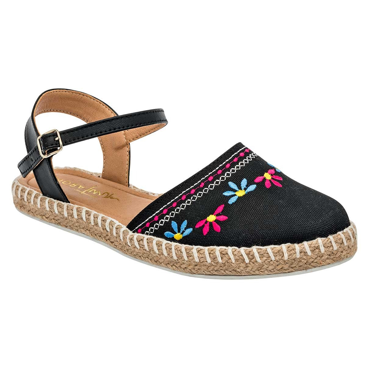 Sandalias de piso Exterior Textil Color Negro Para Mujer De Mora Tierra