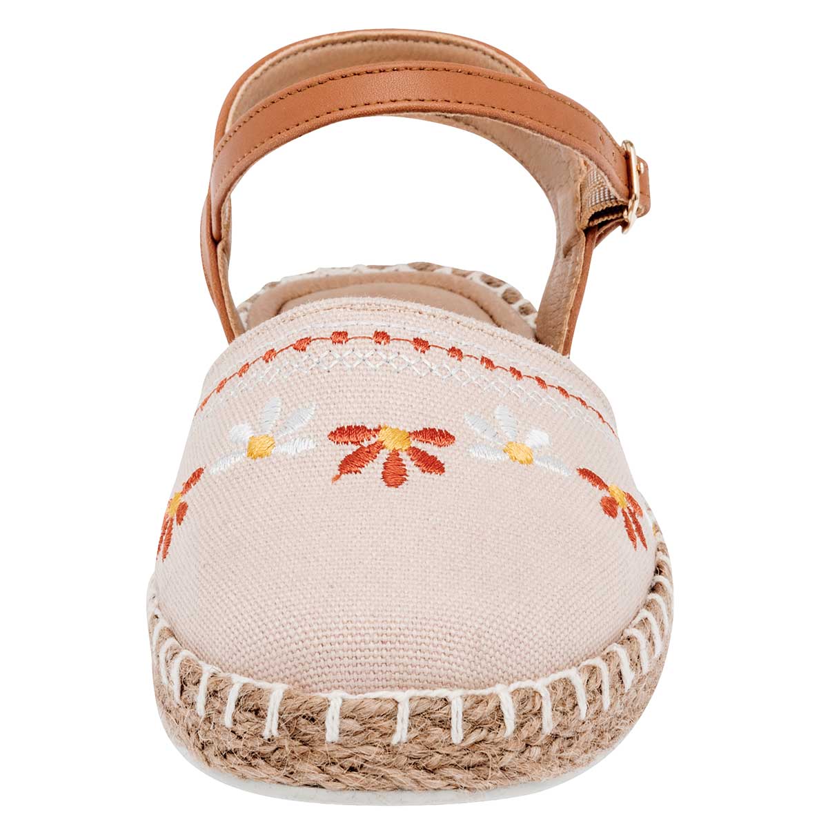 Sandalias de piso Exterior Textil Color Beige Para Mujer De Mora Tierra