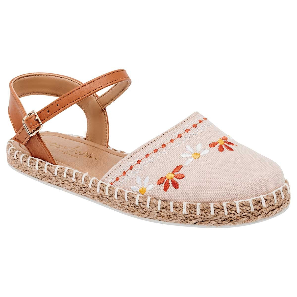 Sandalias de piso Exterior Textil Color Beige Para Mujer De Mora Tierra