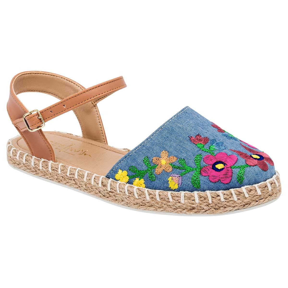 Sandalias de piso Exterior Textil Color Azul Para Mujer De Mora Tierra