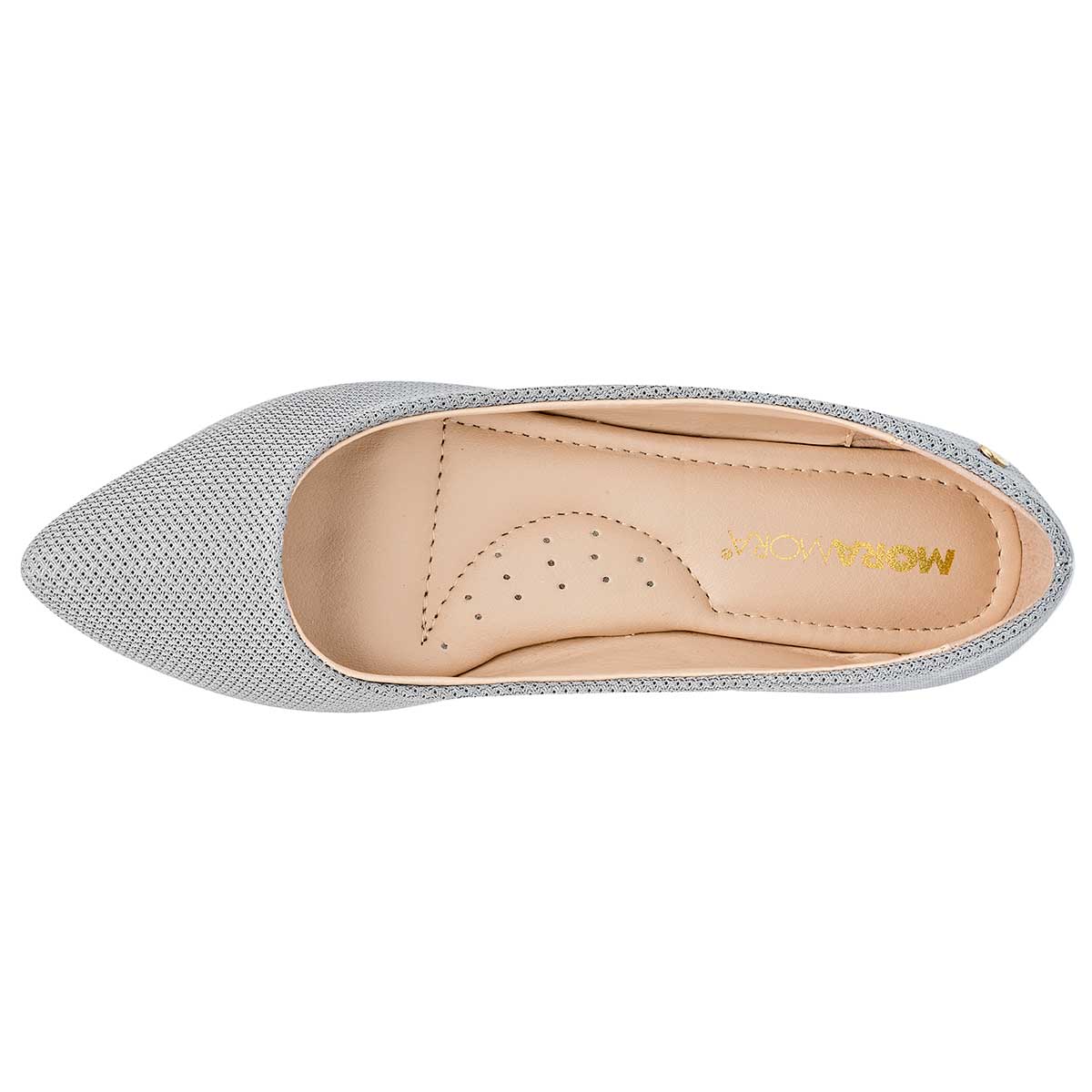 Flats clásicas Exterior Textil Color Gris Para Mujer De Moramora