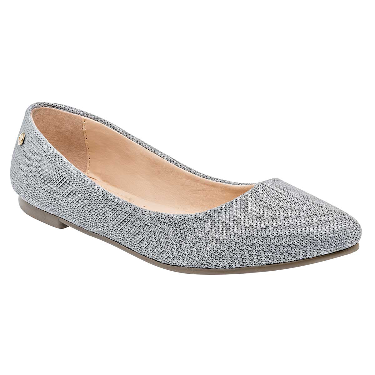 Flats clásicas Exterior Textil Color Gris Para Mujer De Moramora