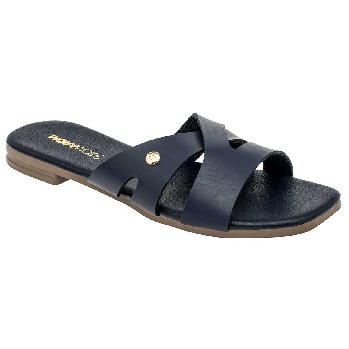 Sandalias de piso Exterior Sintético Color Marino Para Mujer De Moramora