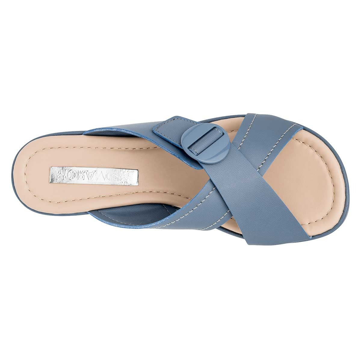 Sandalias con plataforma Exterior Sintético Color Azul Para Mujer De Moramora