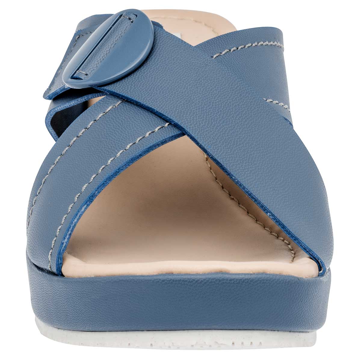 Sandalias con plataforma Exterior Sintético Color Azul Para Mujer De Moramora