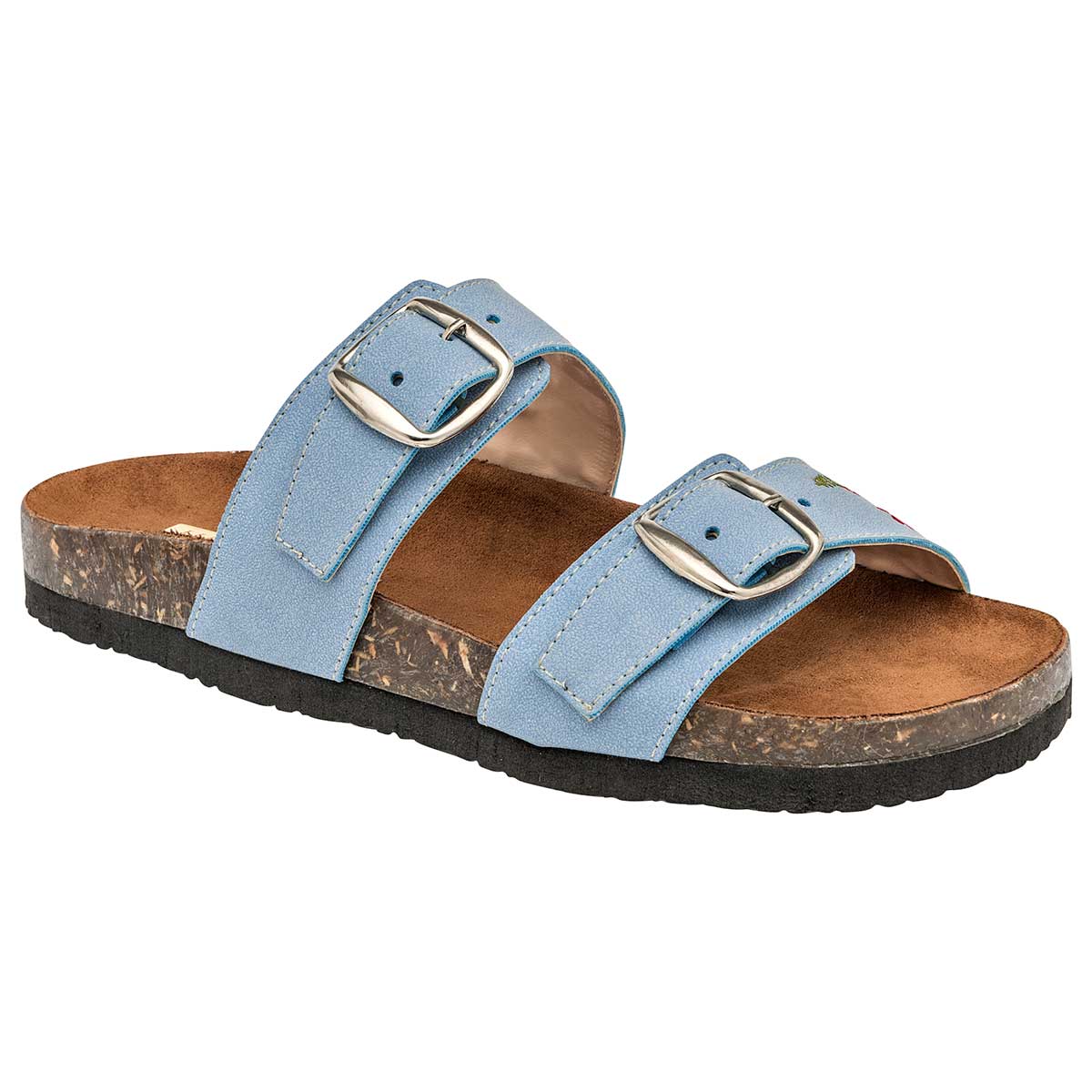 Sandalias de piso Exterior Sintético Color Azul Para Mujer De Moramora