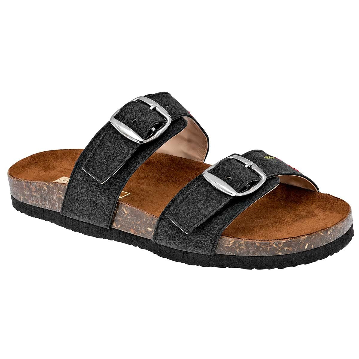 Sandalias de piso Exterior Sintético Color Negro Para Mujer De Moramora