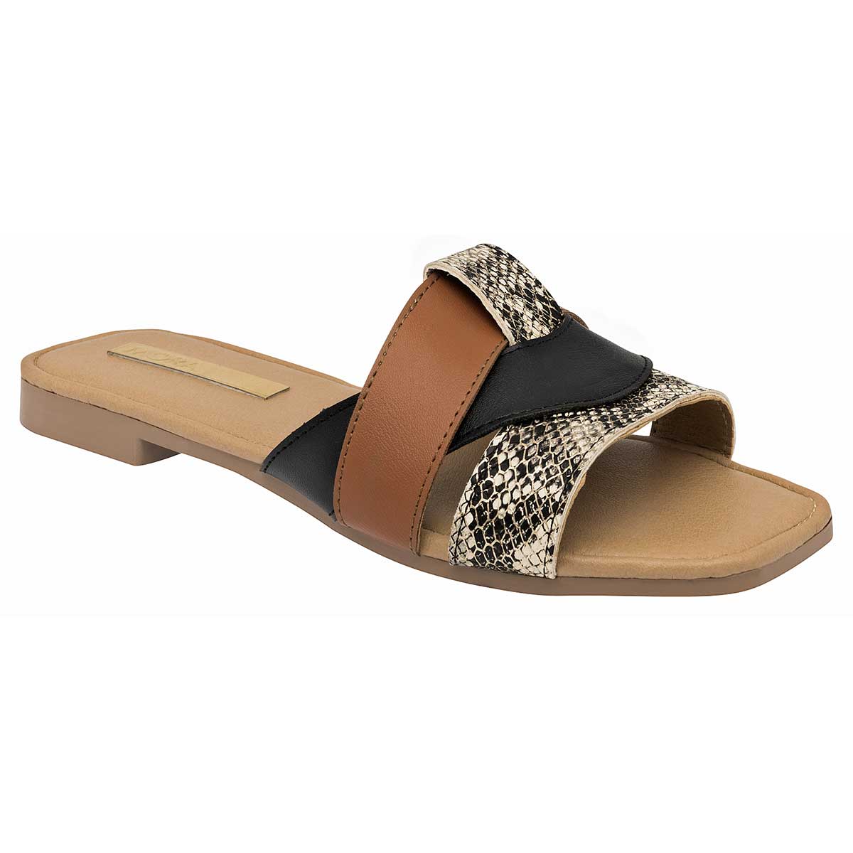 Sandalias de piso Exterior Sintético Color Camel Para Mujer De Moramora