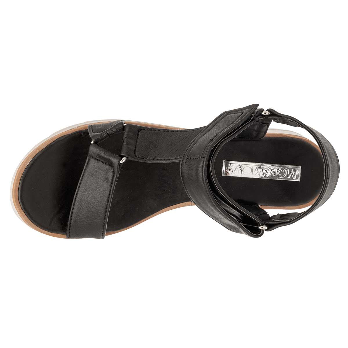 Sandalias de piso Exterior Sintético Color Negro Para Mujer De Moramora