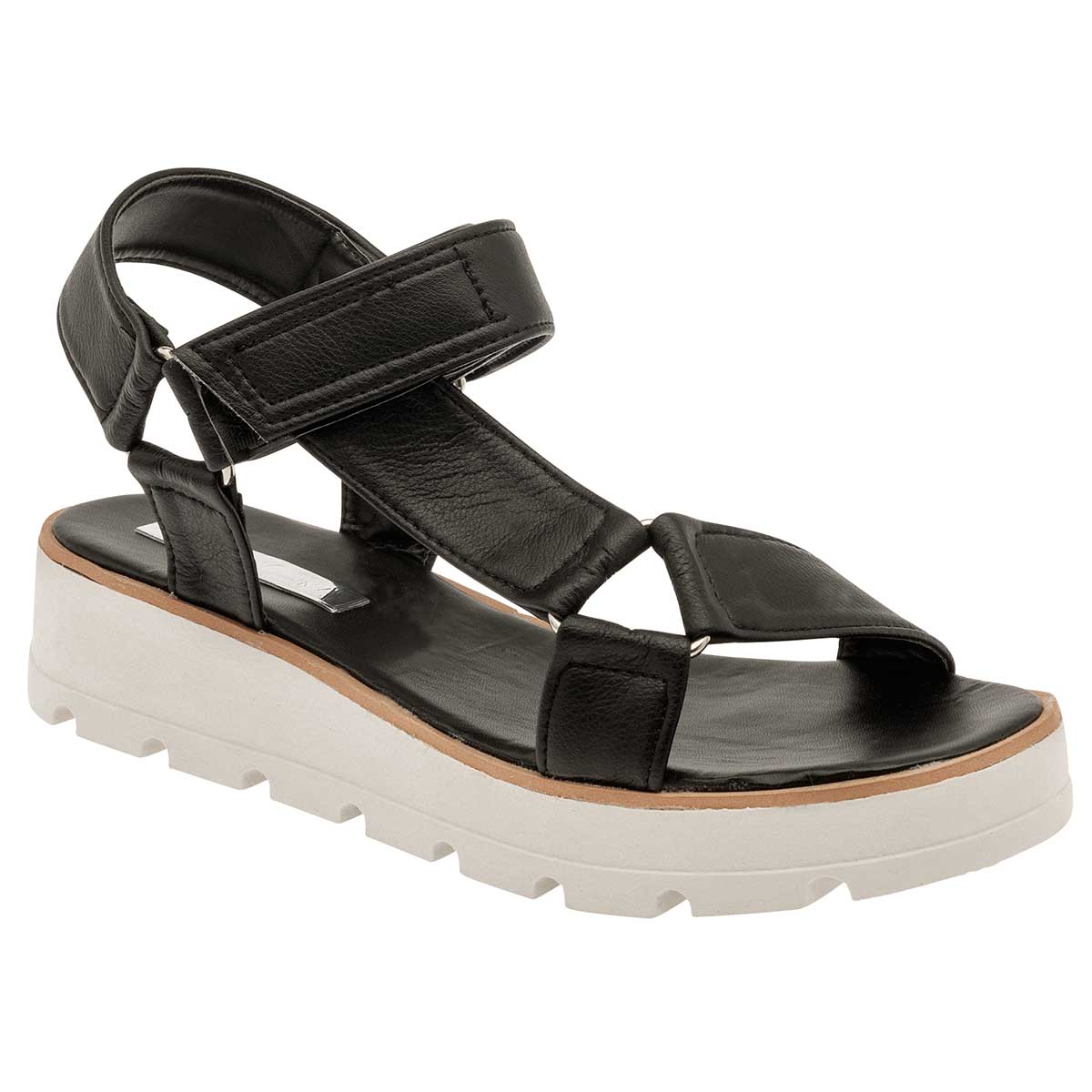 Sandalias de piso Exterior Sintético Color Negro Para Mujer De Moramora