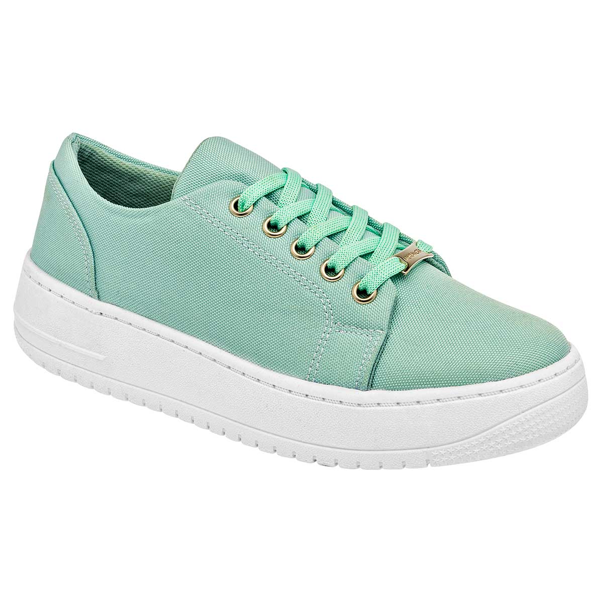 Tenis con cordones Exterior Textil Color Verde Para Mujer De Moramora