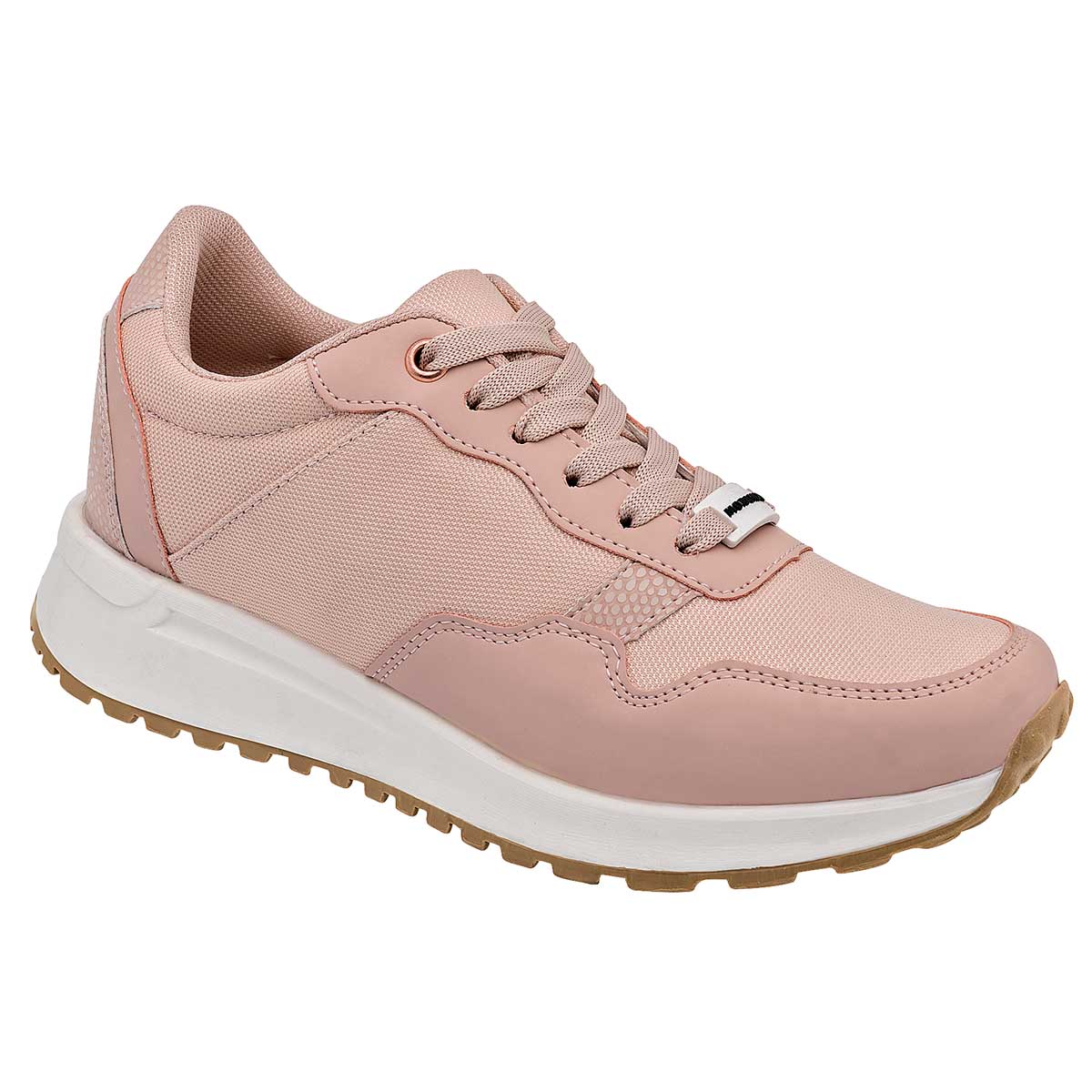 Tenis tipo deportivo Exterior Textil Color Rosa Para Mujer De Moramora