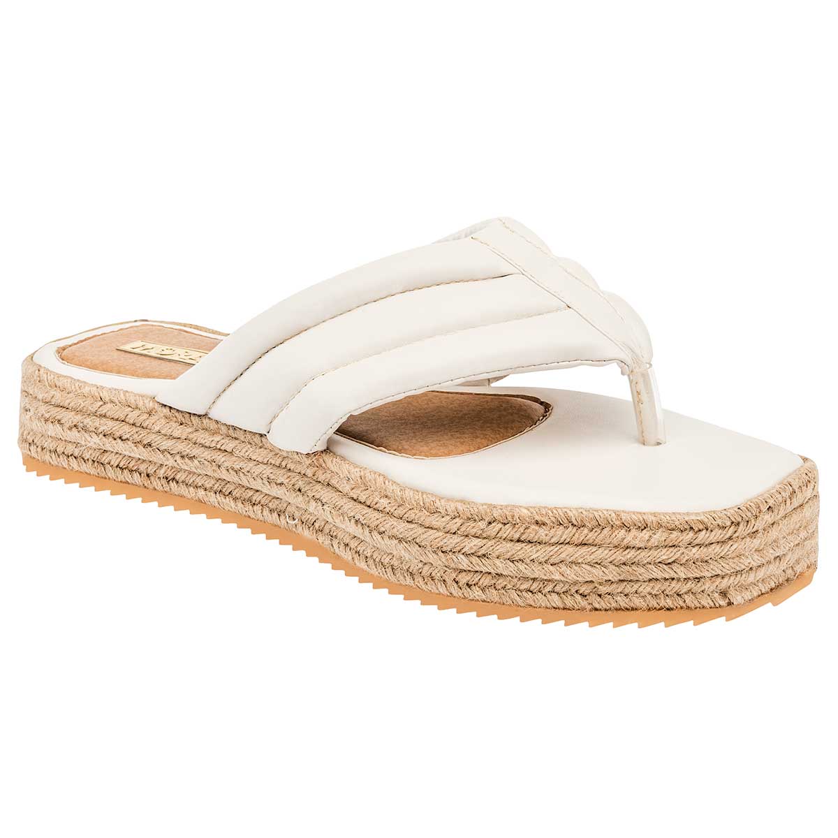 Sandalias de piso Exterior Sintético Color Blanco Para Mujer De Moramora