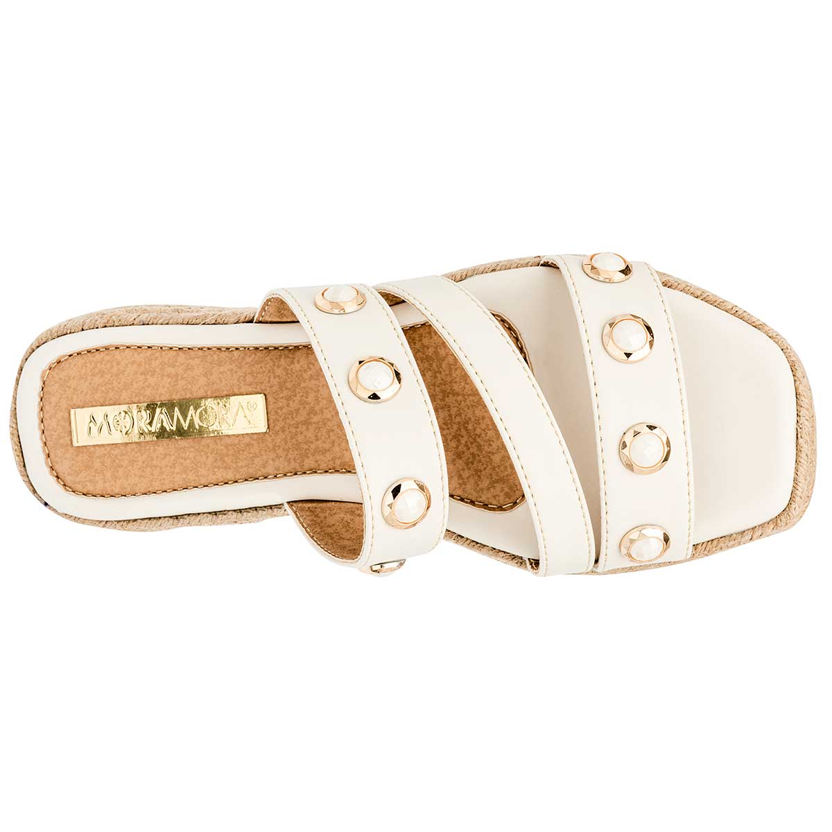 Sandalias con plataforma Exterior Sintético Color Blanco Para Mujer De Moramora