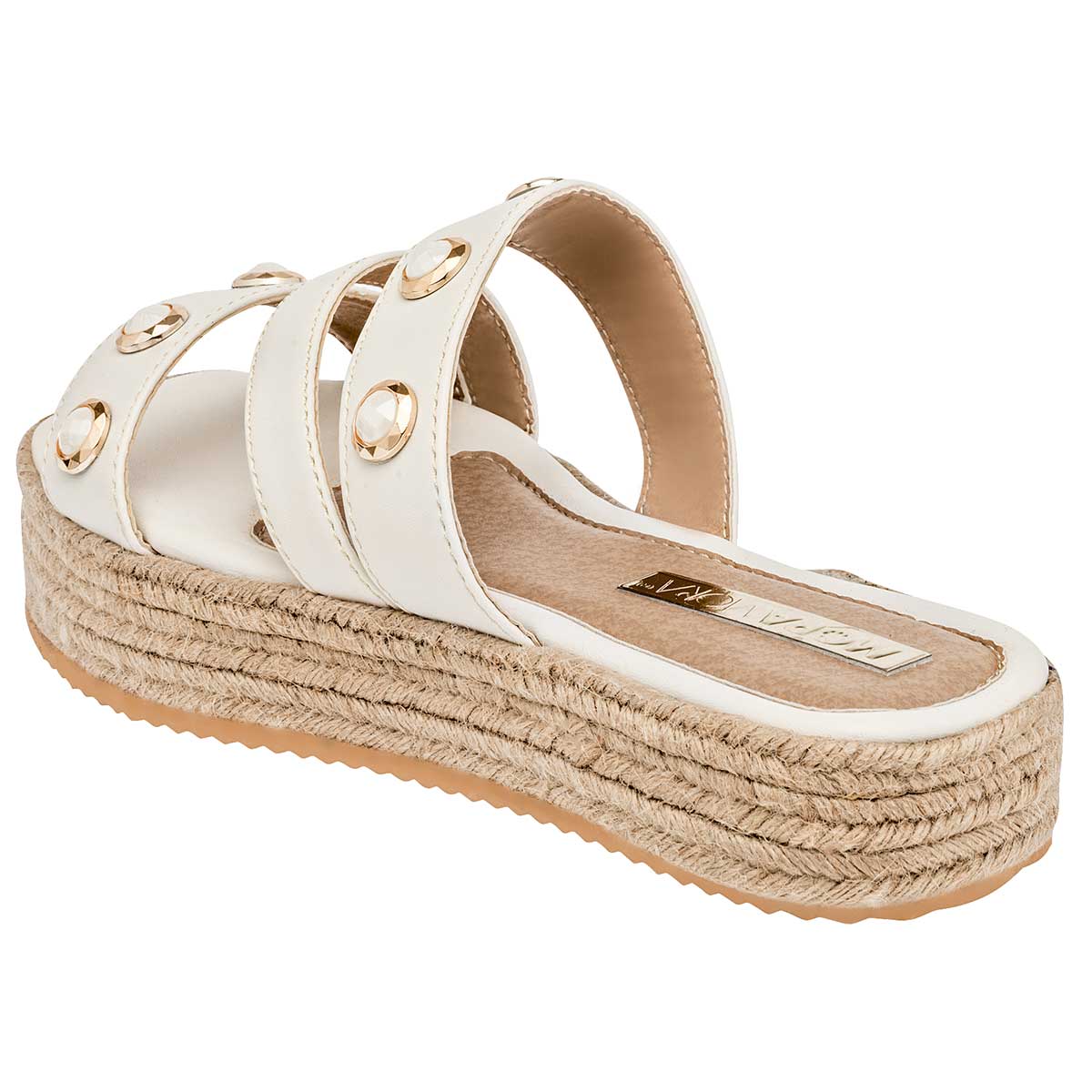 Sandalias con plataforma Exterior Sintético Color Blanco Para Mujer De Moramora