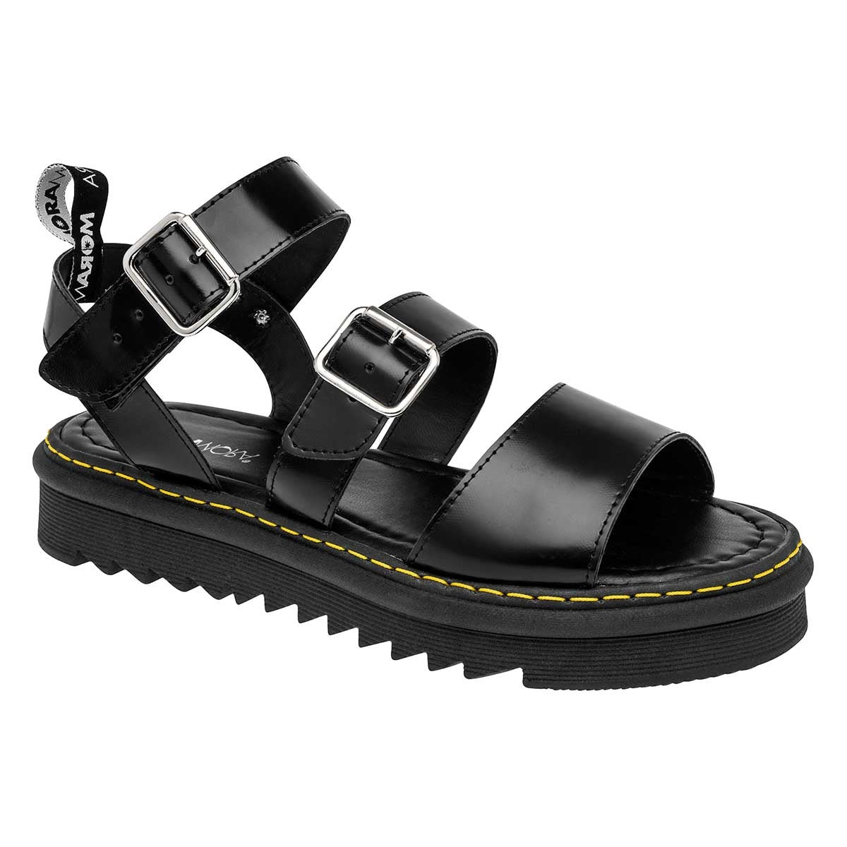 Sandalias de piso Exterior Sintético Color Negro Para Mujer De Moramora