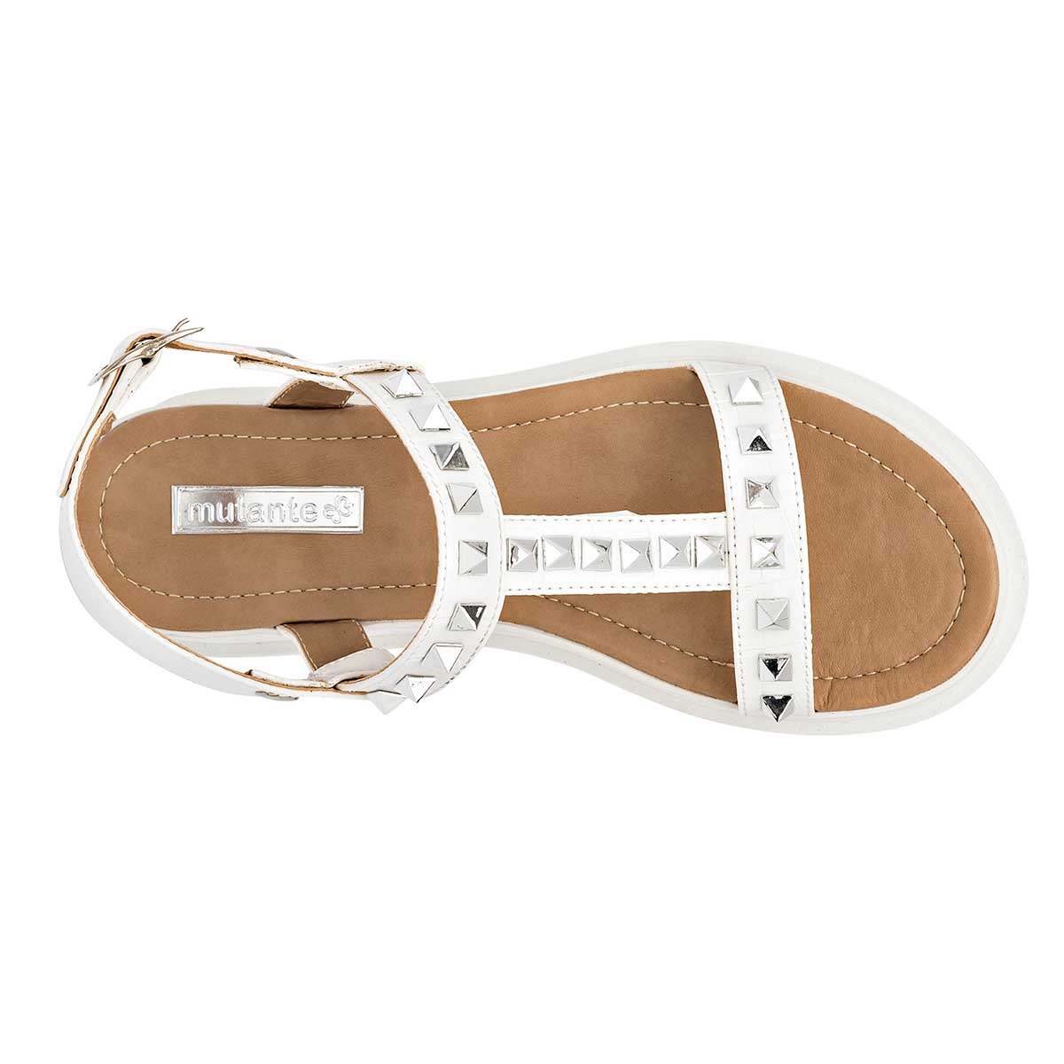 Sandalias de piso Exterior Sintético Color Blanco Para Mujer De Mutante