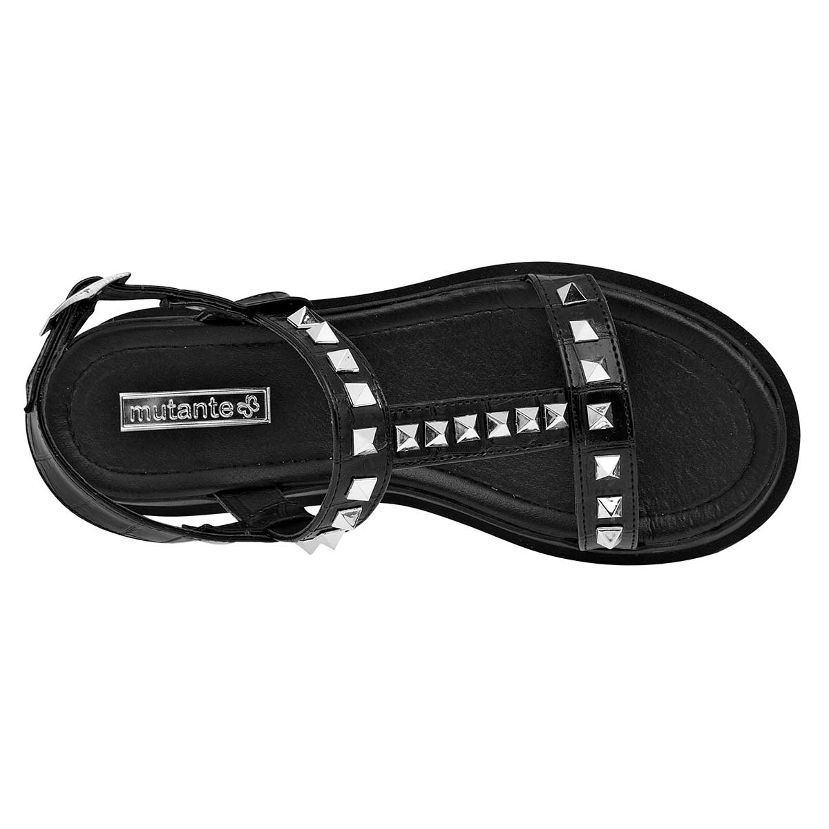 Sandalias de piso Exterior Sintético Color Negro Para Mujer De Mutante