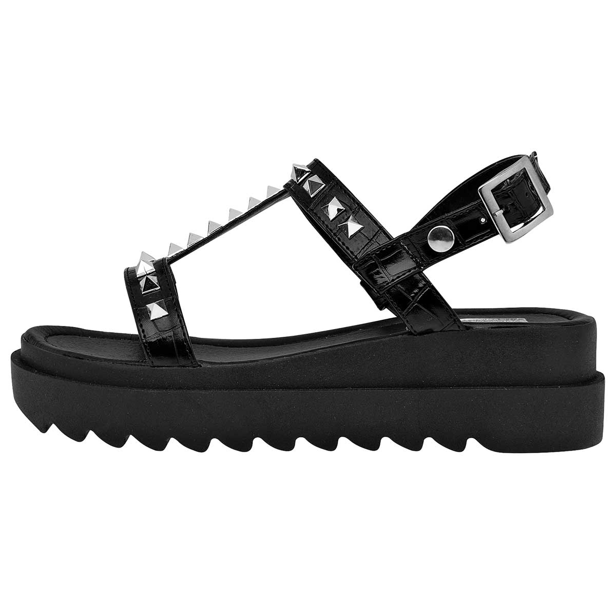 Sandalias de piso Exterior Sintético Color Negro Para Mujer De Mutante