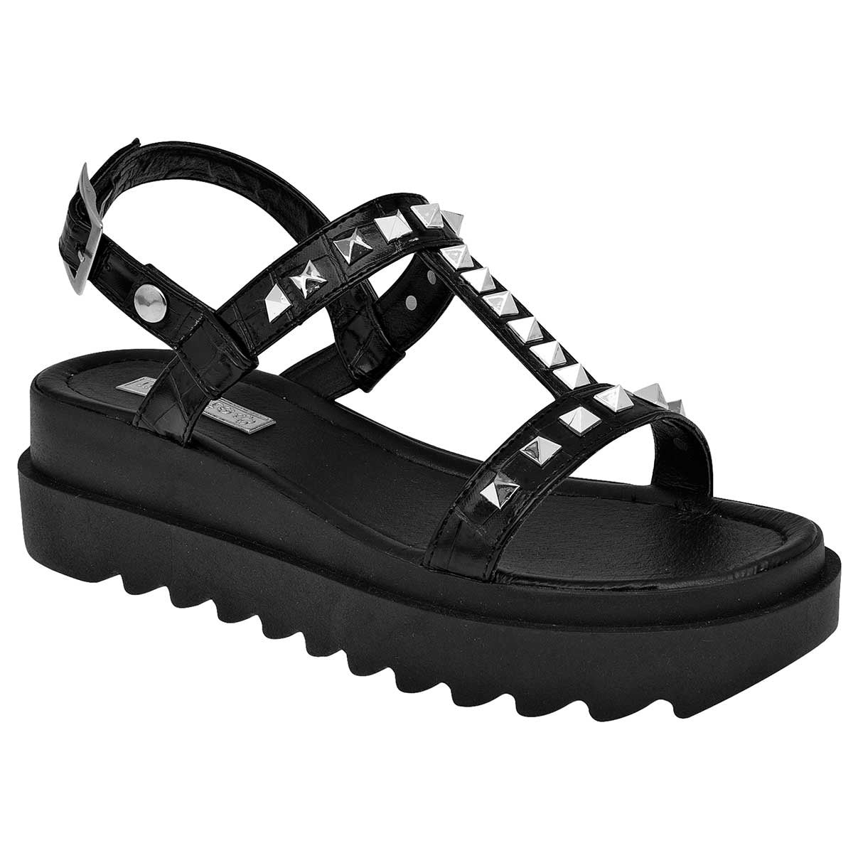 Sandalias de piso Exterior Sintético Color Negro Para Mujer De Mutante