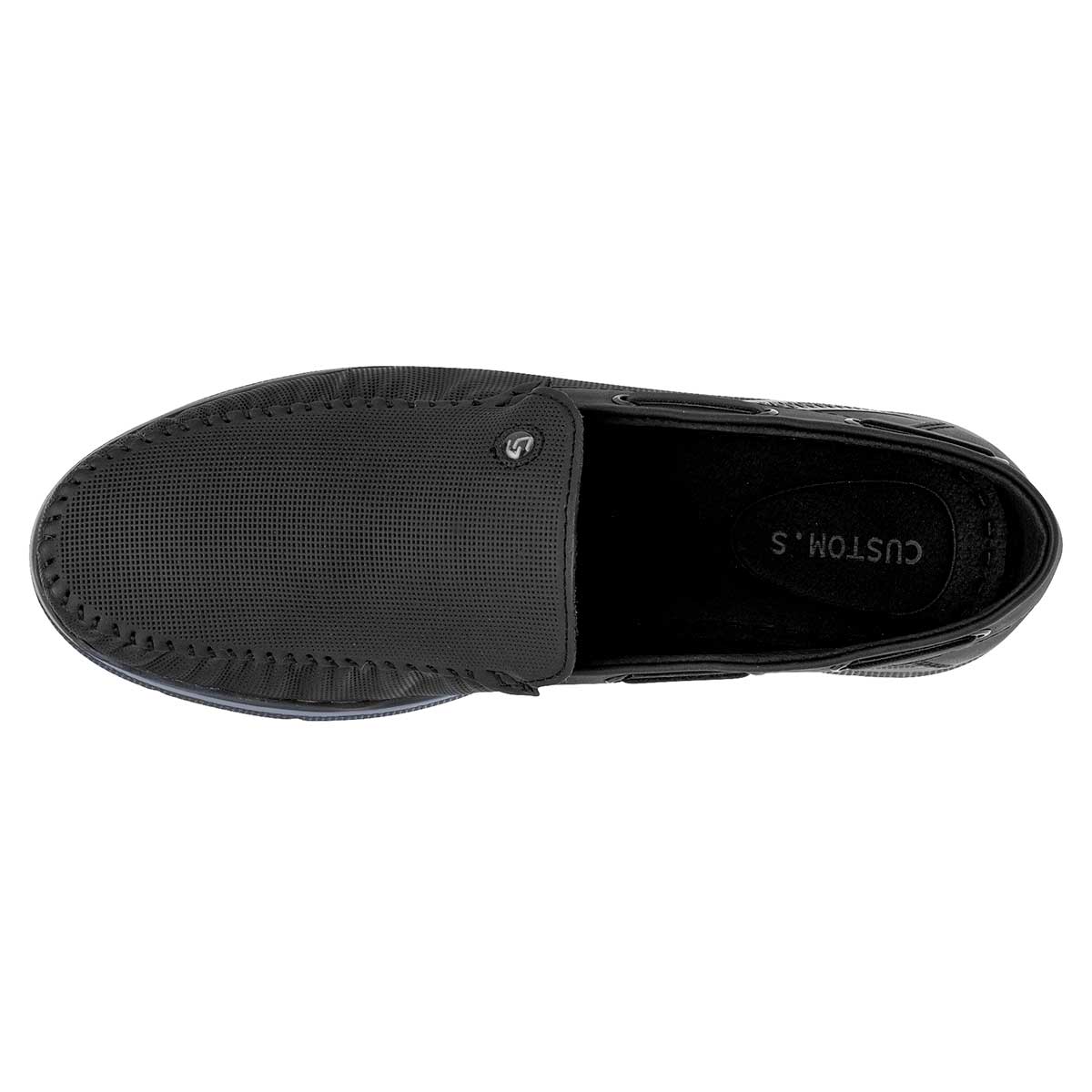 Mocasines Exterior Sintético Color Negro Para Hombre De Negro Total