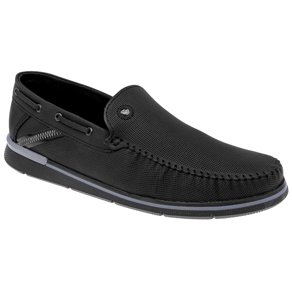 Mocasines Exterior Sintético Color Negro Para Hombre De Negro Total