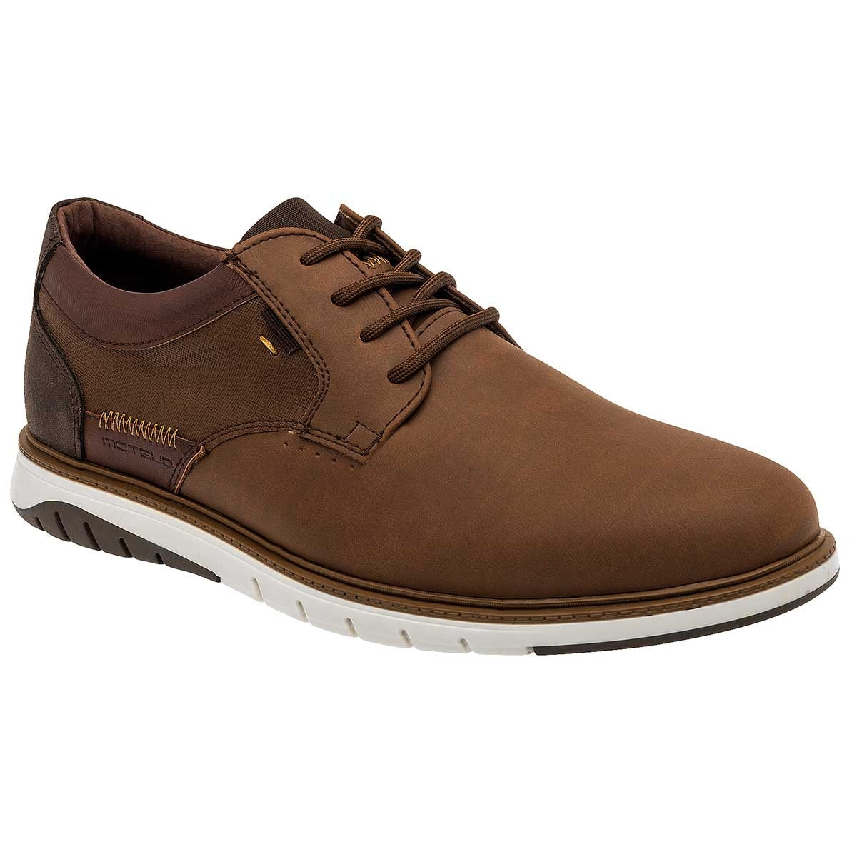 Oxfords Exterior Sintético Color Camel Con Café Para Hombre De Negro Total