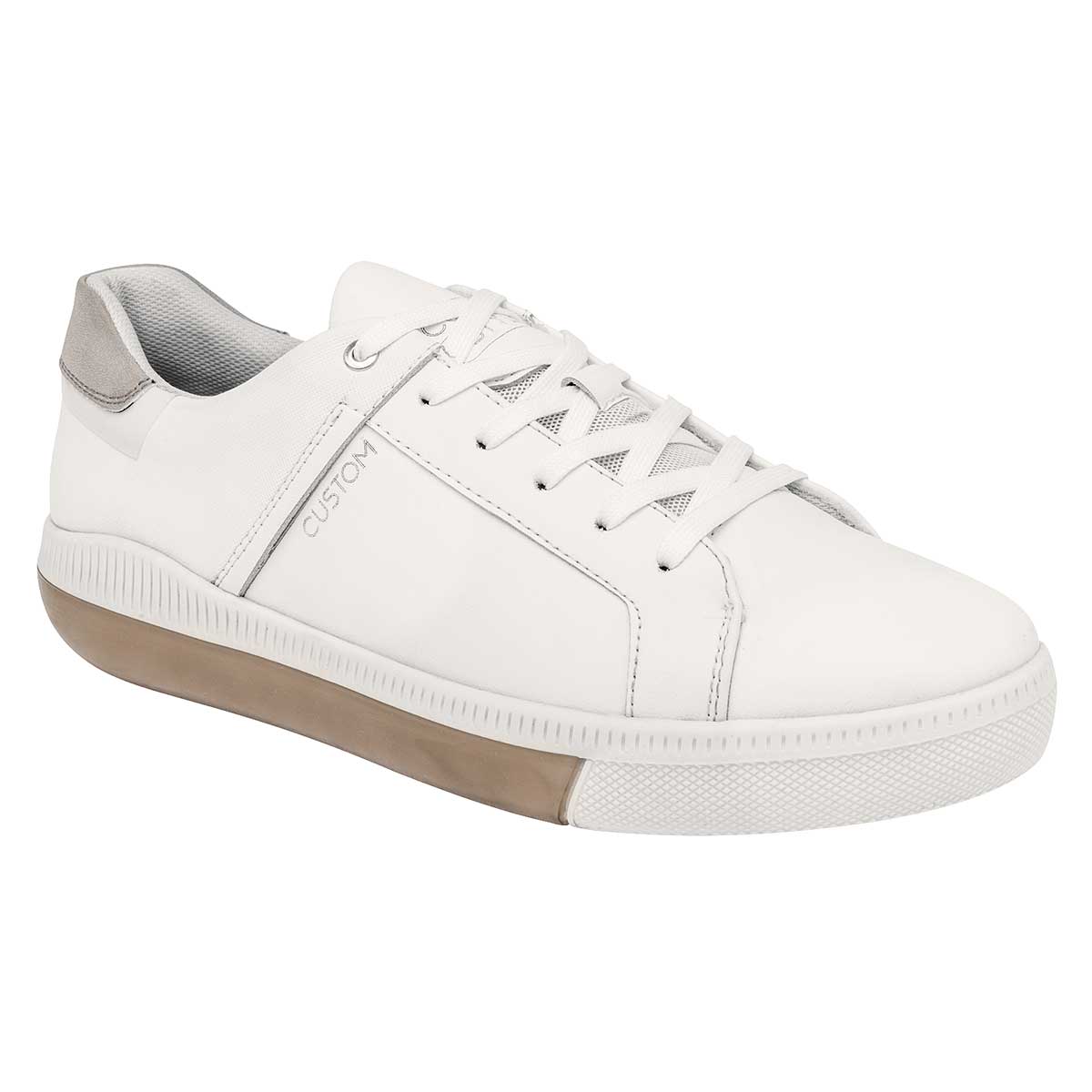 Tenis con cordones Exterior Sintético Color Blanco Para Hombre De Negro Total