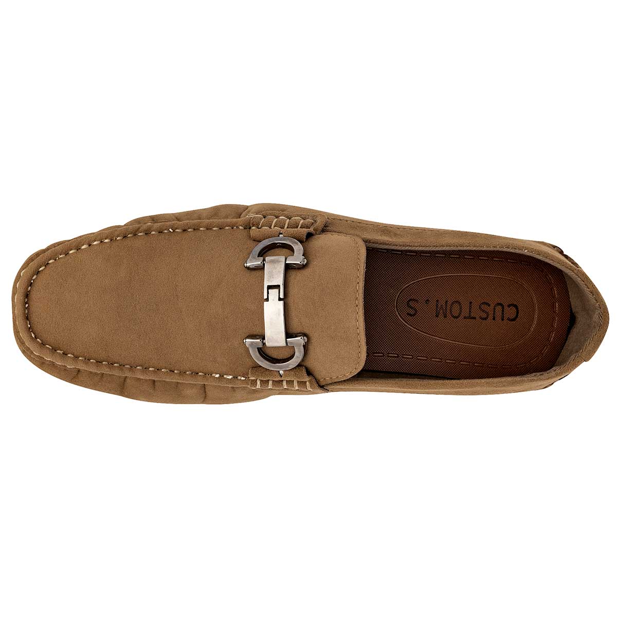 Mocasines Exterior Sintético Color Camel Para Hombre De Negro Total