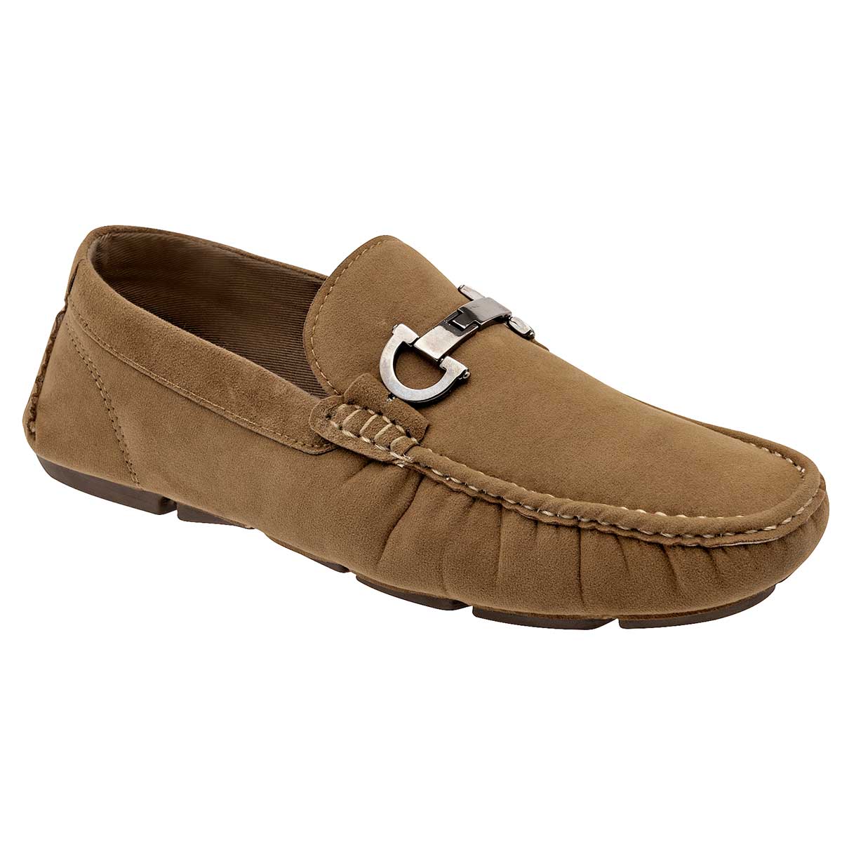 Mocasines Exterior Sintético Color Camel Para Hombre De Negro Total