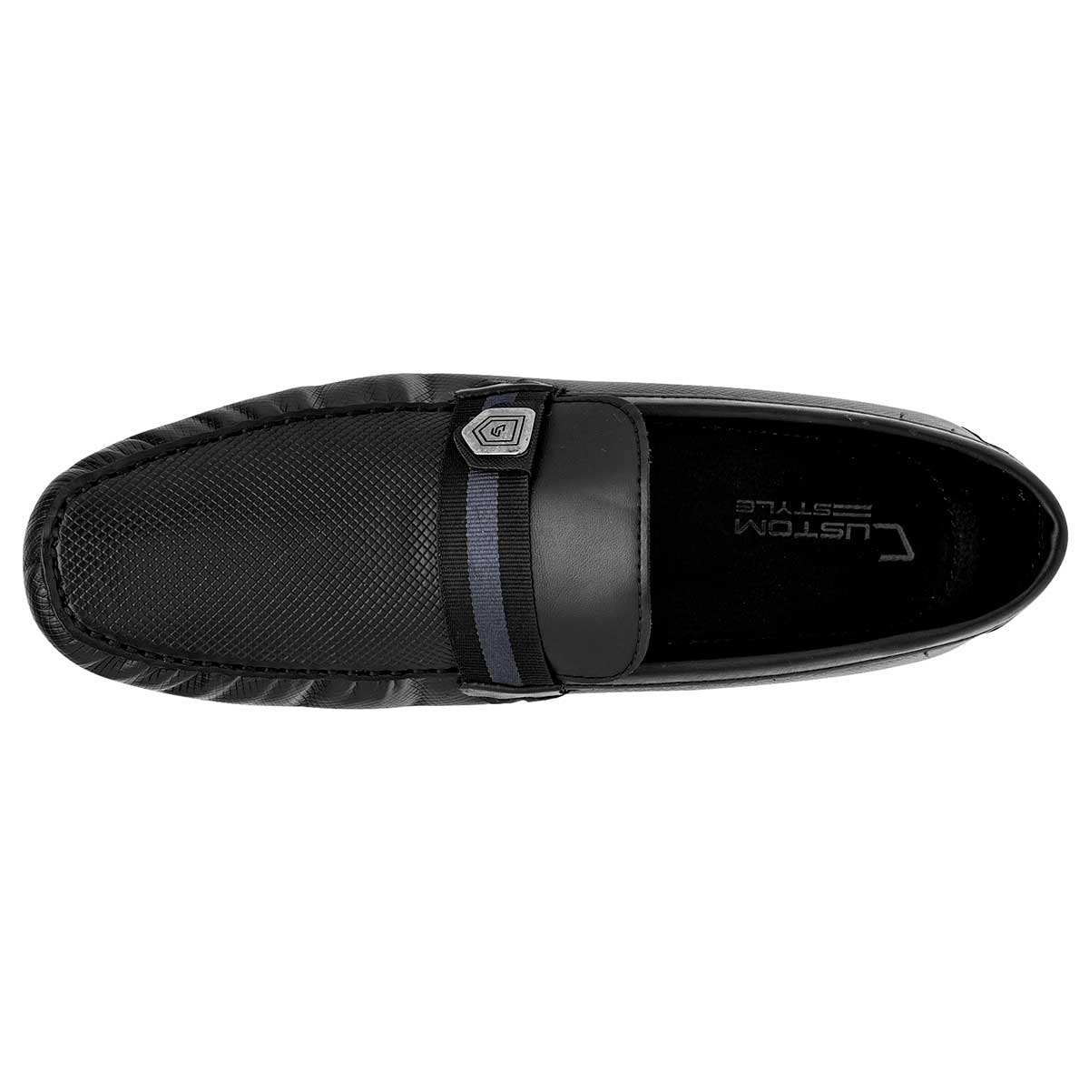 Mocasines Exterior Sintético Color Negro Para Hombre De Negro Total