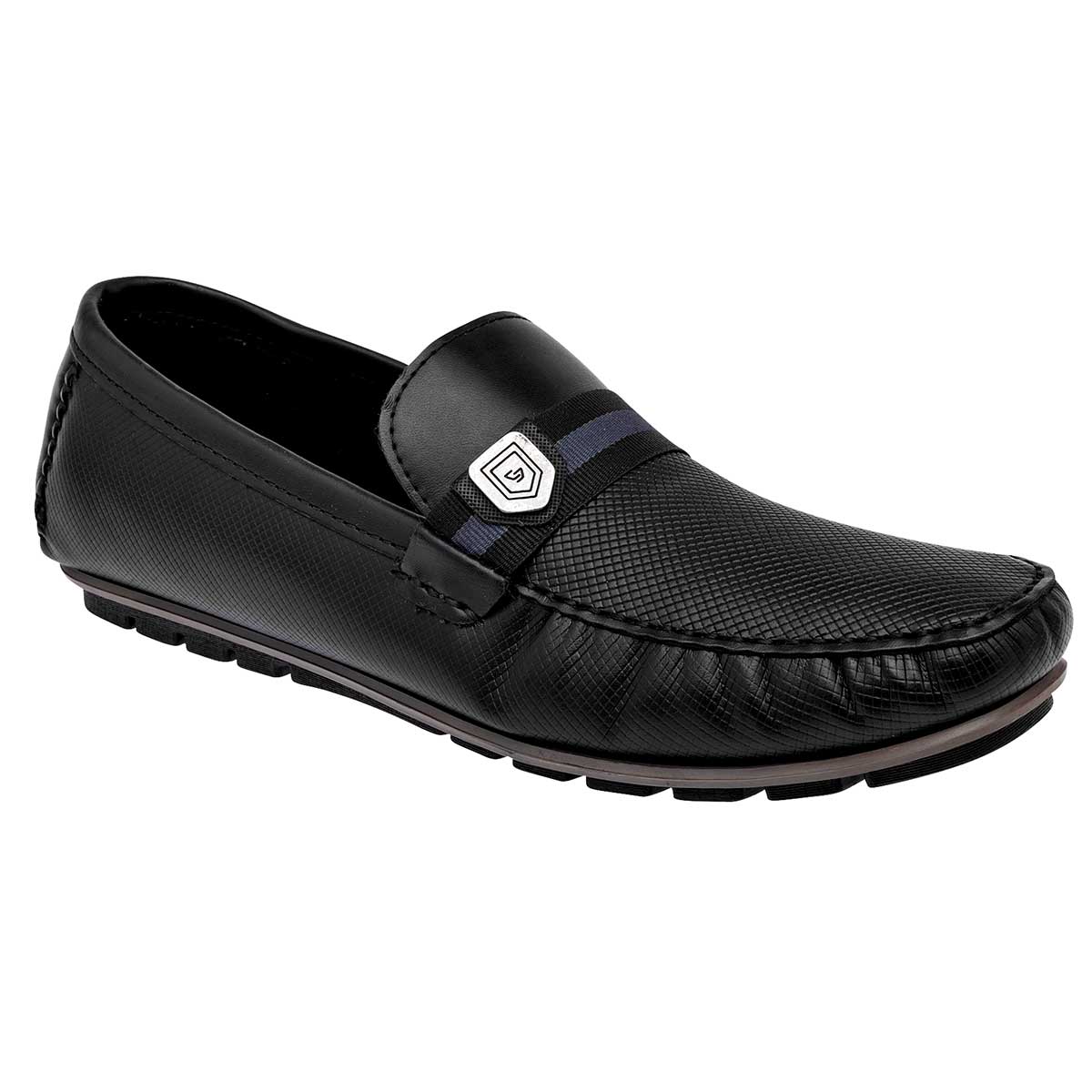 Mocasines Exterior Sintético Color Negro Para Hombre De Negro Total