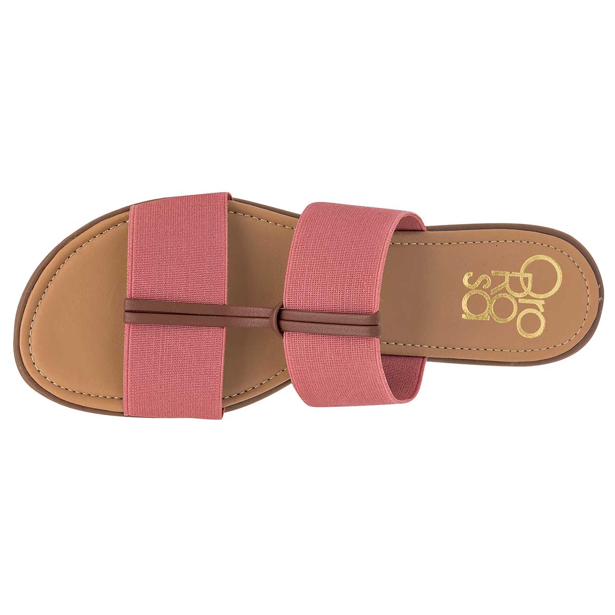 Sandalias de piso Exterior Textil Color Rosa Para Mujer De Oro Rosa