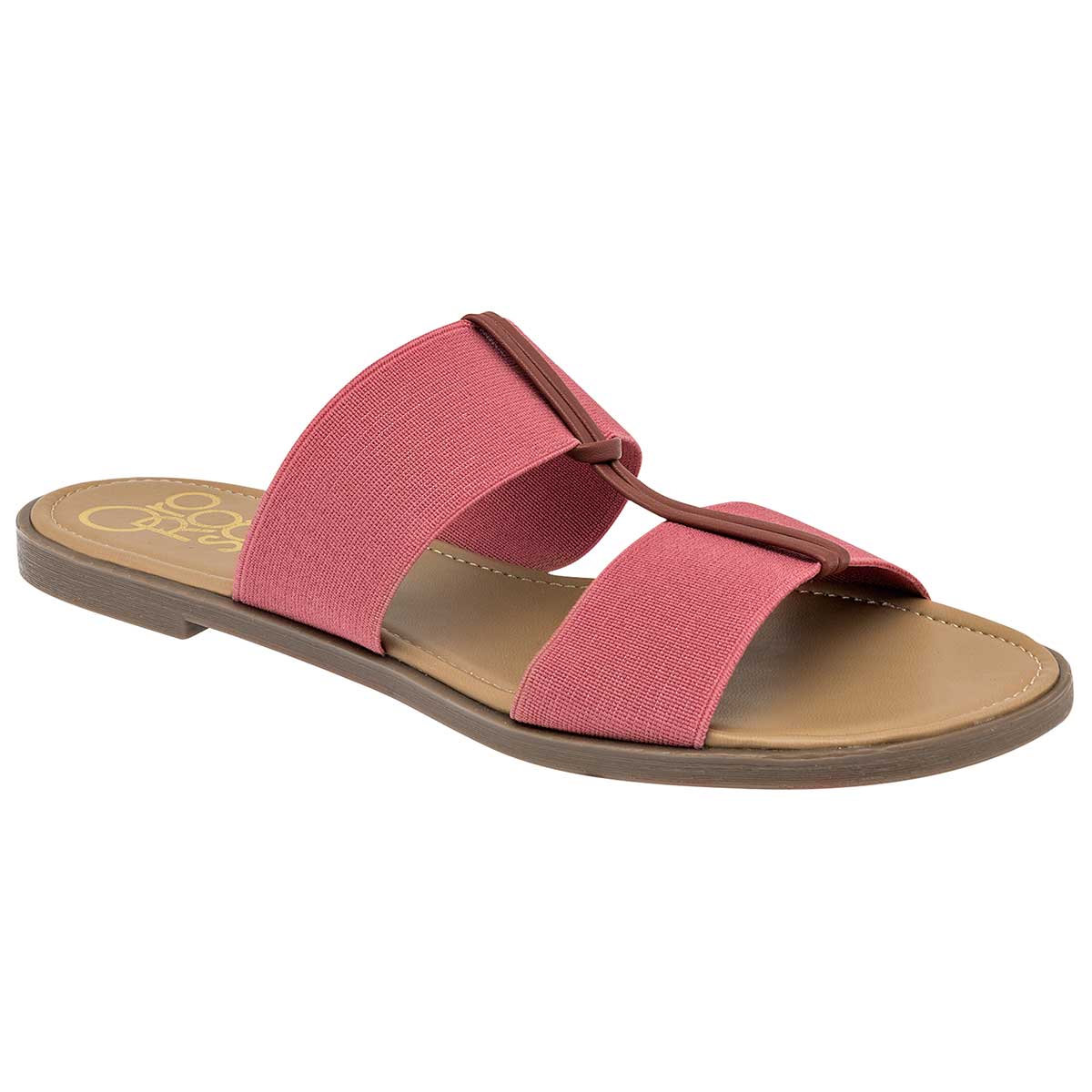 Sandalias de piso Exterior Textil Color Rosa Para Mujer De Oro Rosa